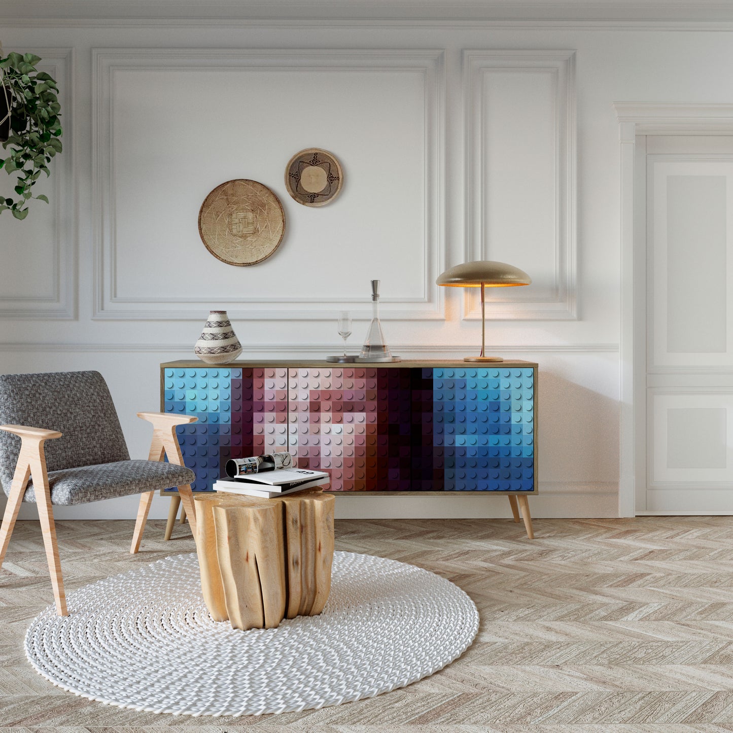 CONSTRUCTIVE ART 3-türiges Sideboard