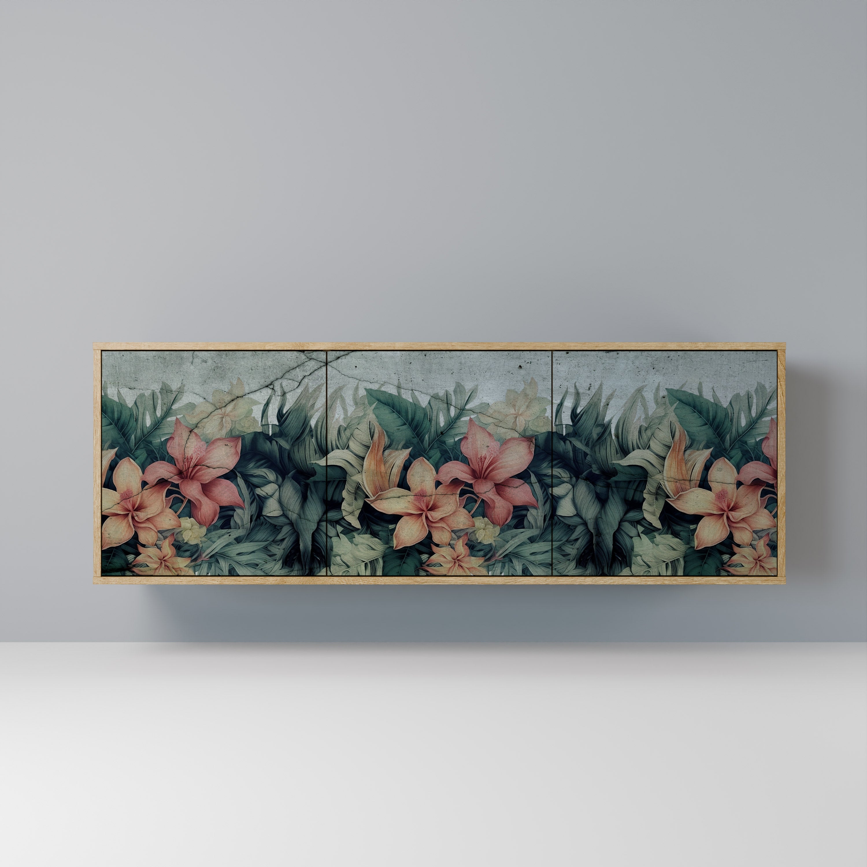 HEAVENLY BLOOM 3-türiges Sideboard in Eichenoptik