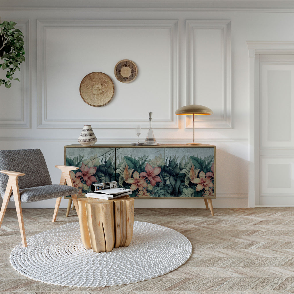 HEAVENLY BLOOM 3-türiges Sideboard in Eichenoptik