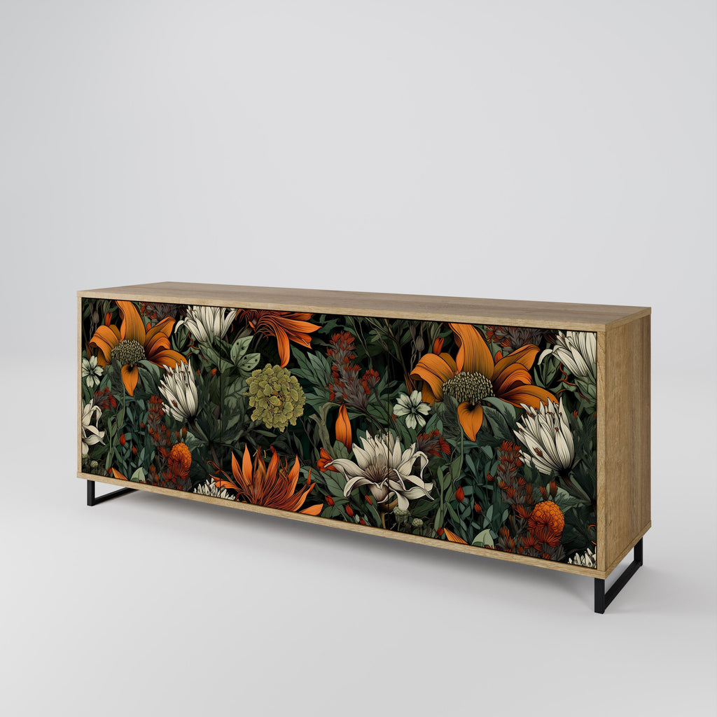 MIDNIGHT SPROUT 3-türiges Sideboard in Eichenoptik