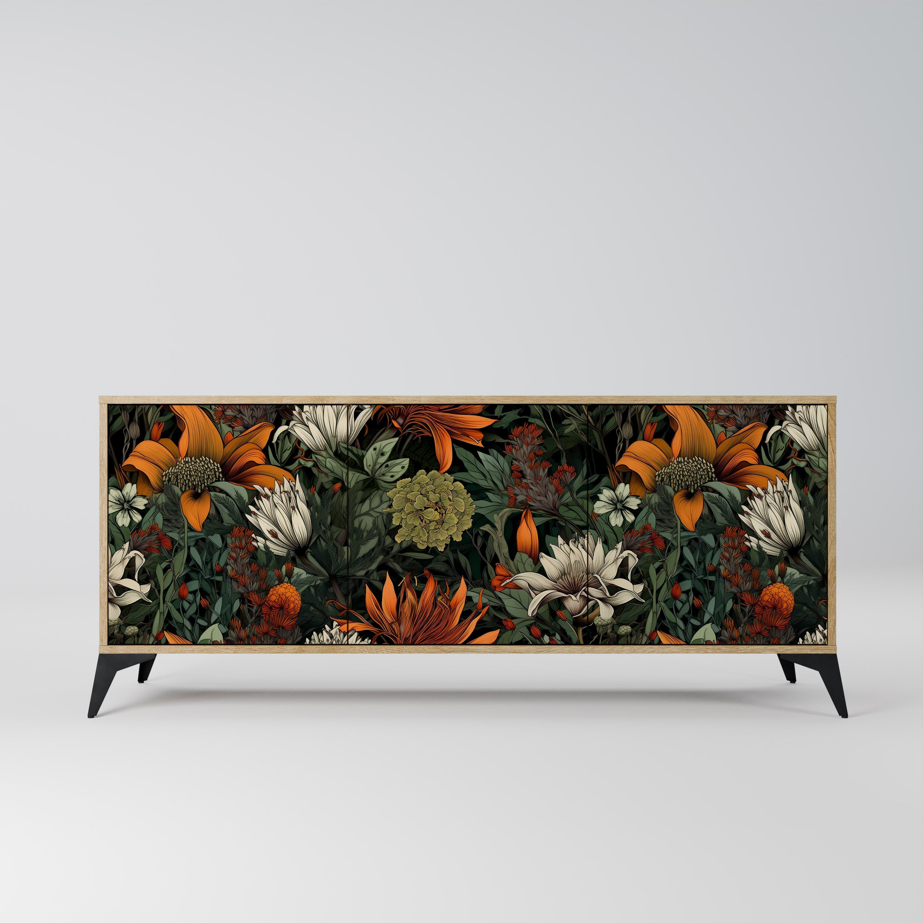 MIDNIGHT SPROUT 3-türiges Sideboard in Eichenoptik