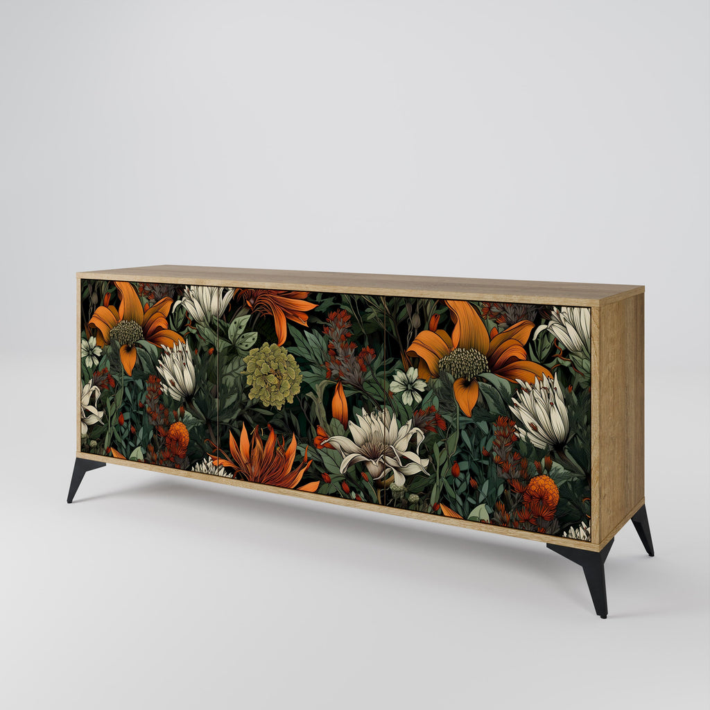 MIDNIGHT SPROUT 3-türiges Sideboard in Eichenoptik