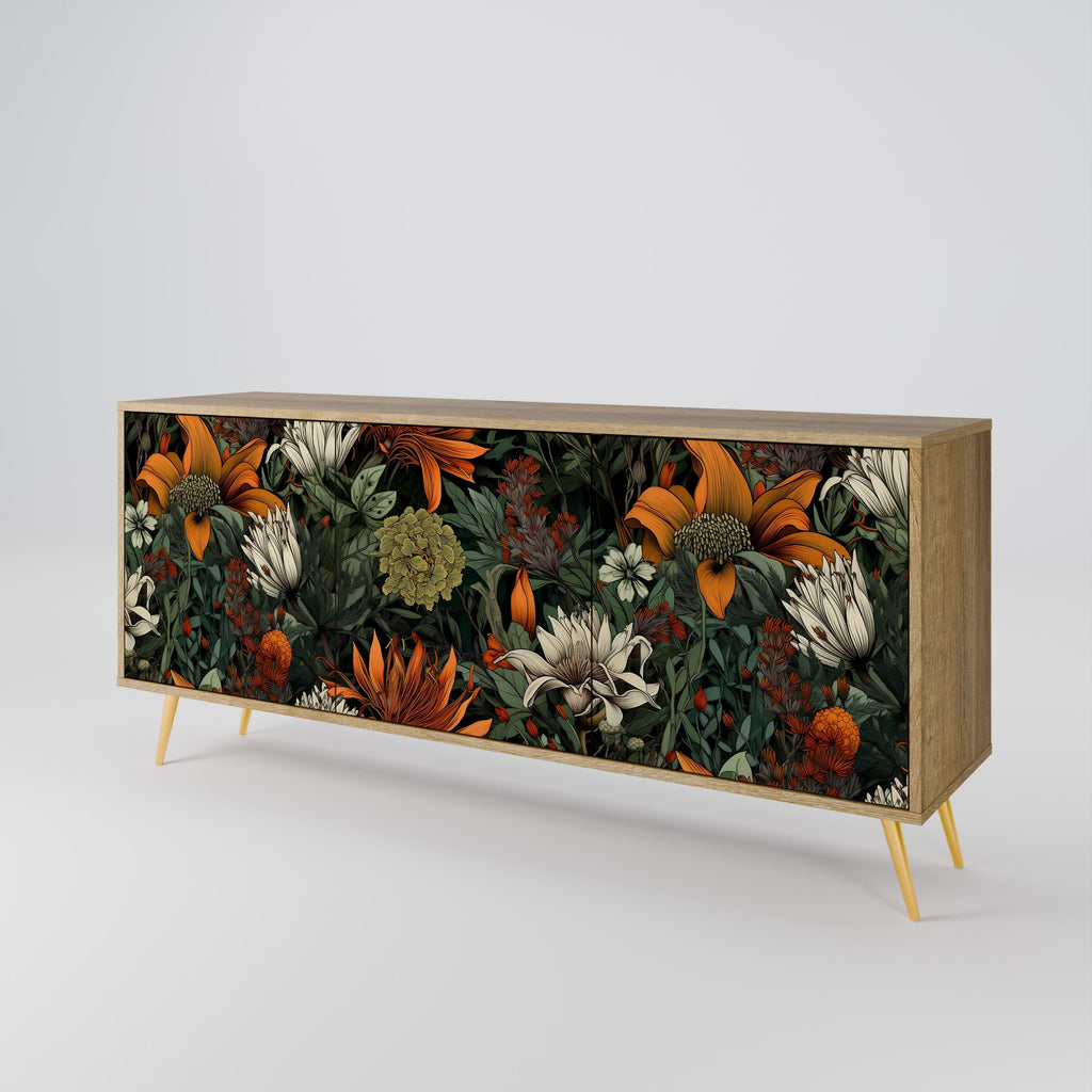 MIDNIGHT SPROUT 3-türiges Sideboard in Eichenoptik
