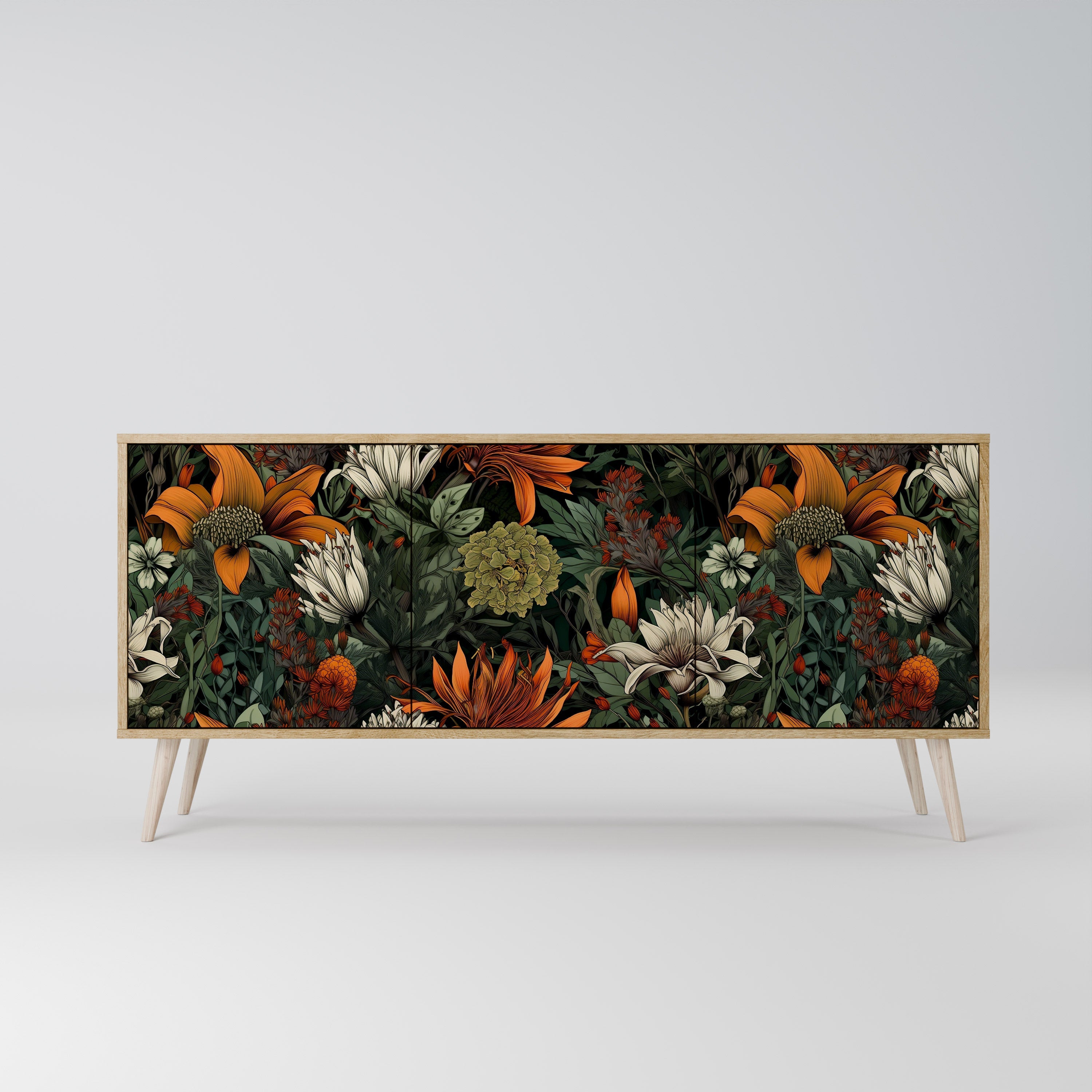 MIDNIGHT SPROUT 3-türiges Sideboard in Eichenoptik