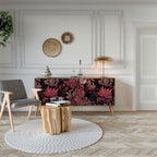 FLORAL WHISPER Sideboard mit 3 Türen in Eiche-Optik