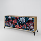 ETHEREAL BLOSSOMS 3-Door Sideboard in Oak Effect