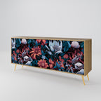 ETHEREAL BLOSSOMS 3-Door Sideboard in Oak Effect