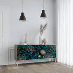 TWILIGHT BLOOM 3-Door Sideboard in Oak Effect