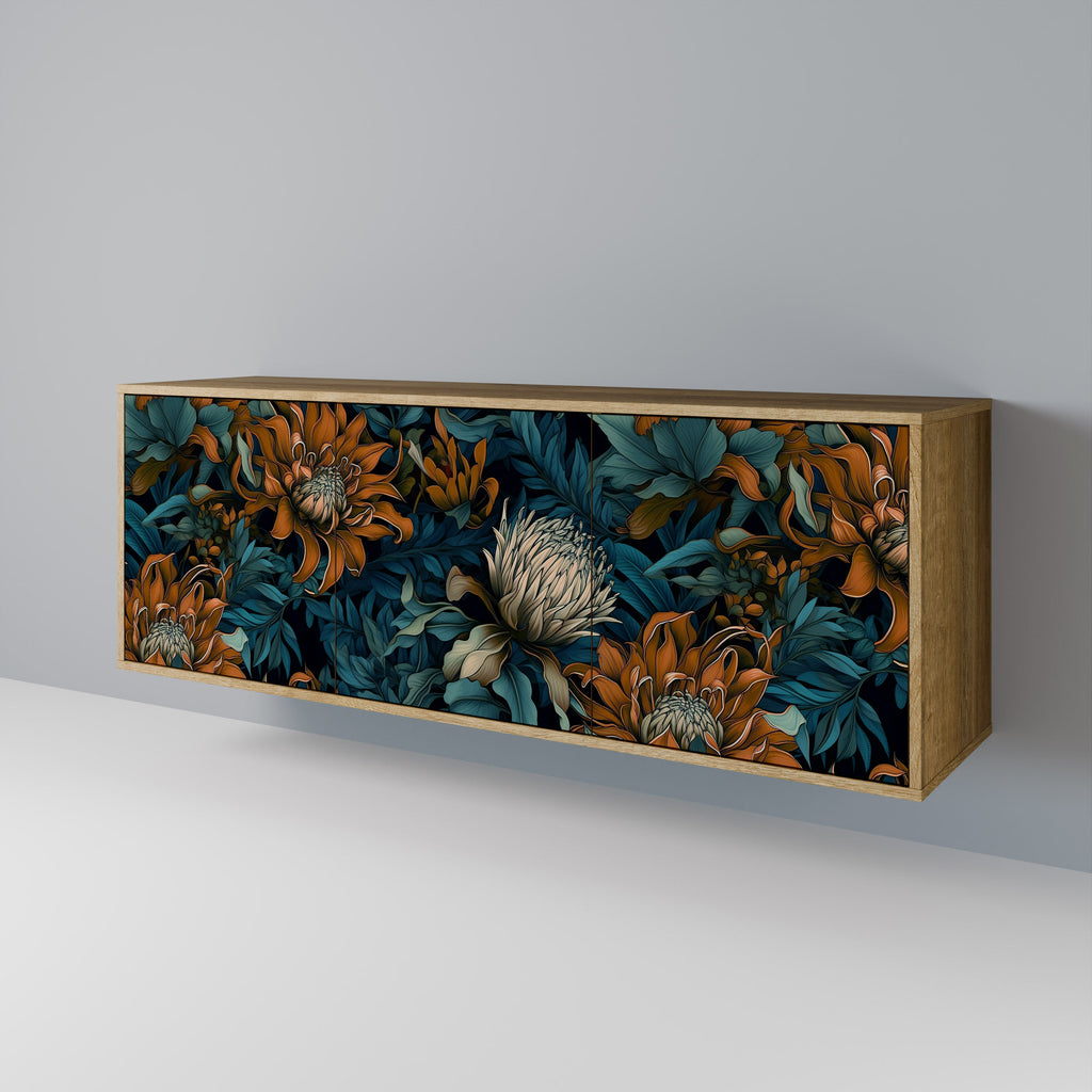 MORNING BLOOM 3-türiges Sideboard in Eichenoptik