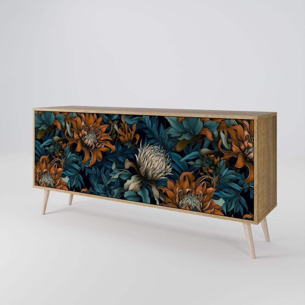 MORNING BLOOM 3-türiges Sideboard in Eichenoptik