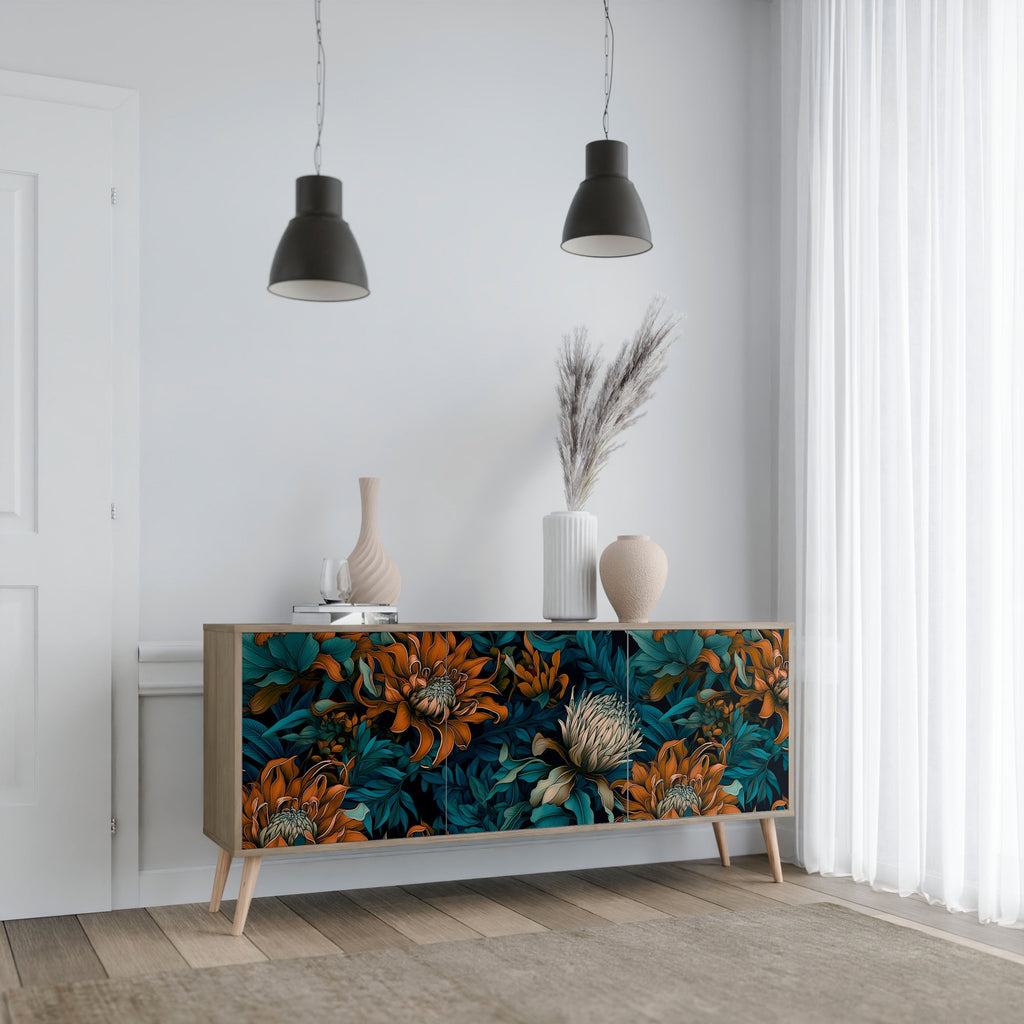 MORNING BLOOM 3-türiges Sideboard in Eichenoptik