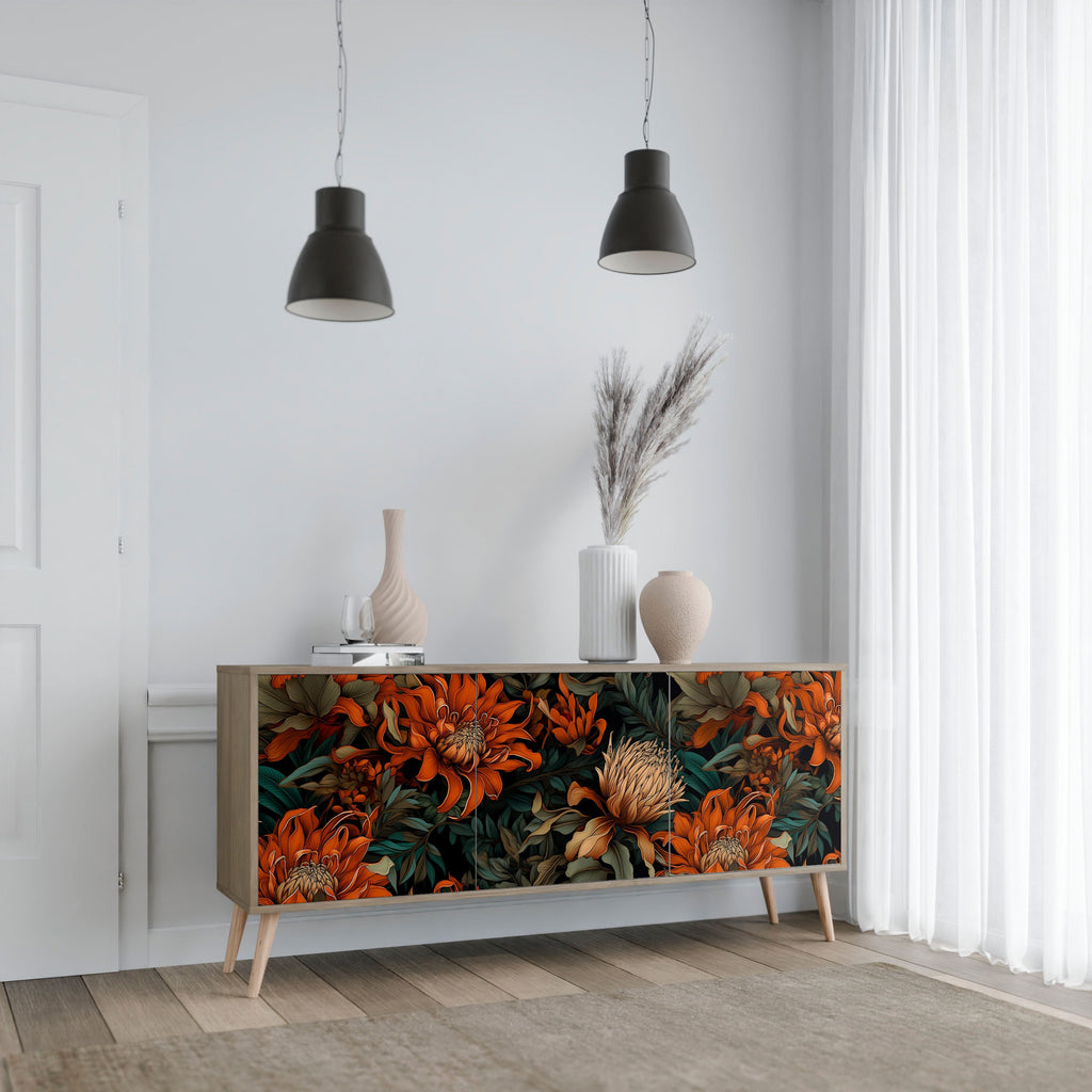 DAWN BLOOM 3-türiges Sideboard in Eichenoptik