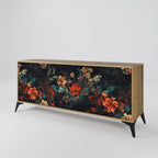 IMAGINARY BLOSSOM Sideboard mit 3 Türen in Eiche-Optik