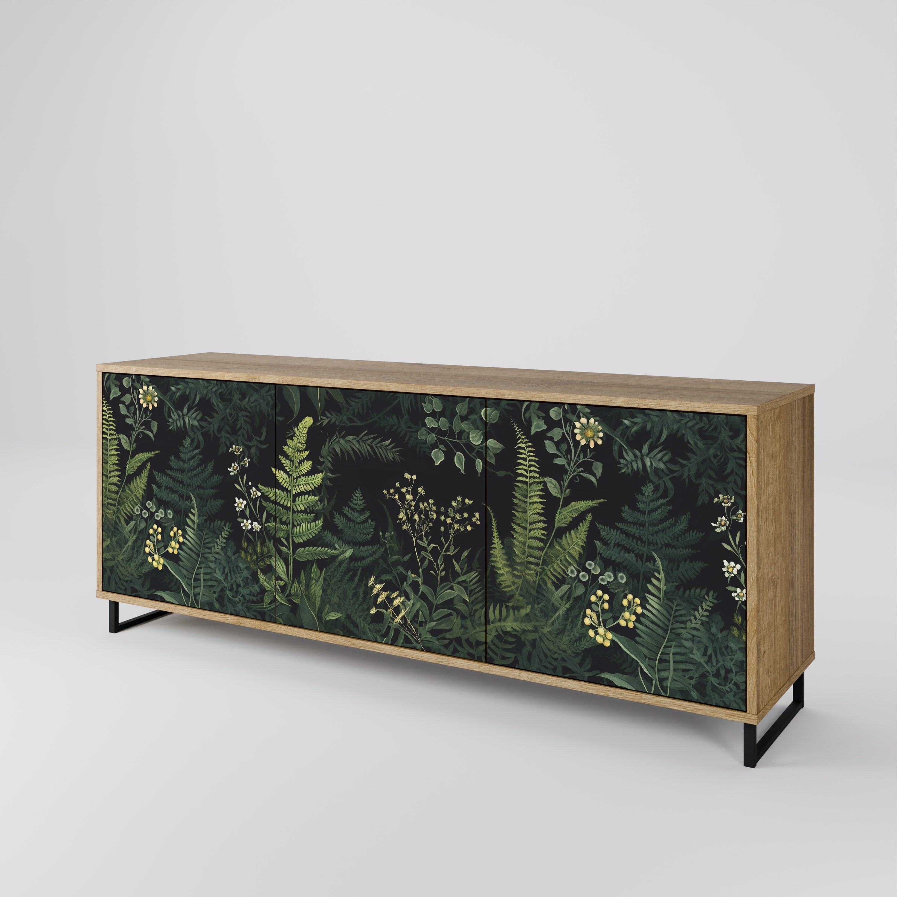 FERN FLOWERS 3-türiges Sideboard in Eichenoptik