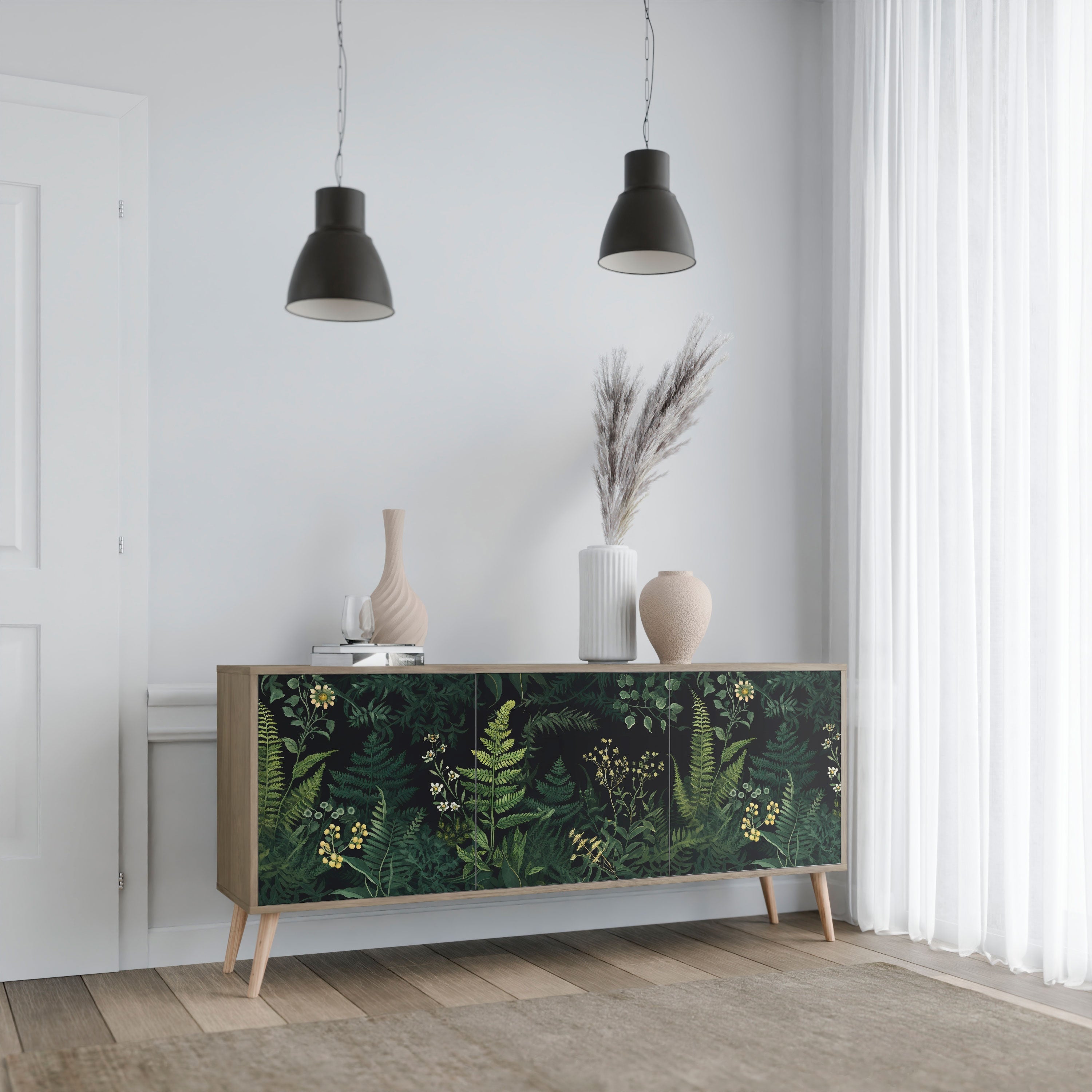 FERN FLOWERS 3-türiges Sideboard in Eichenoptik
