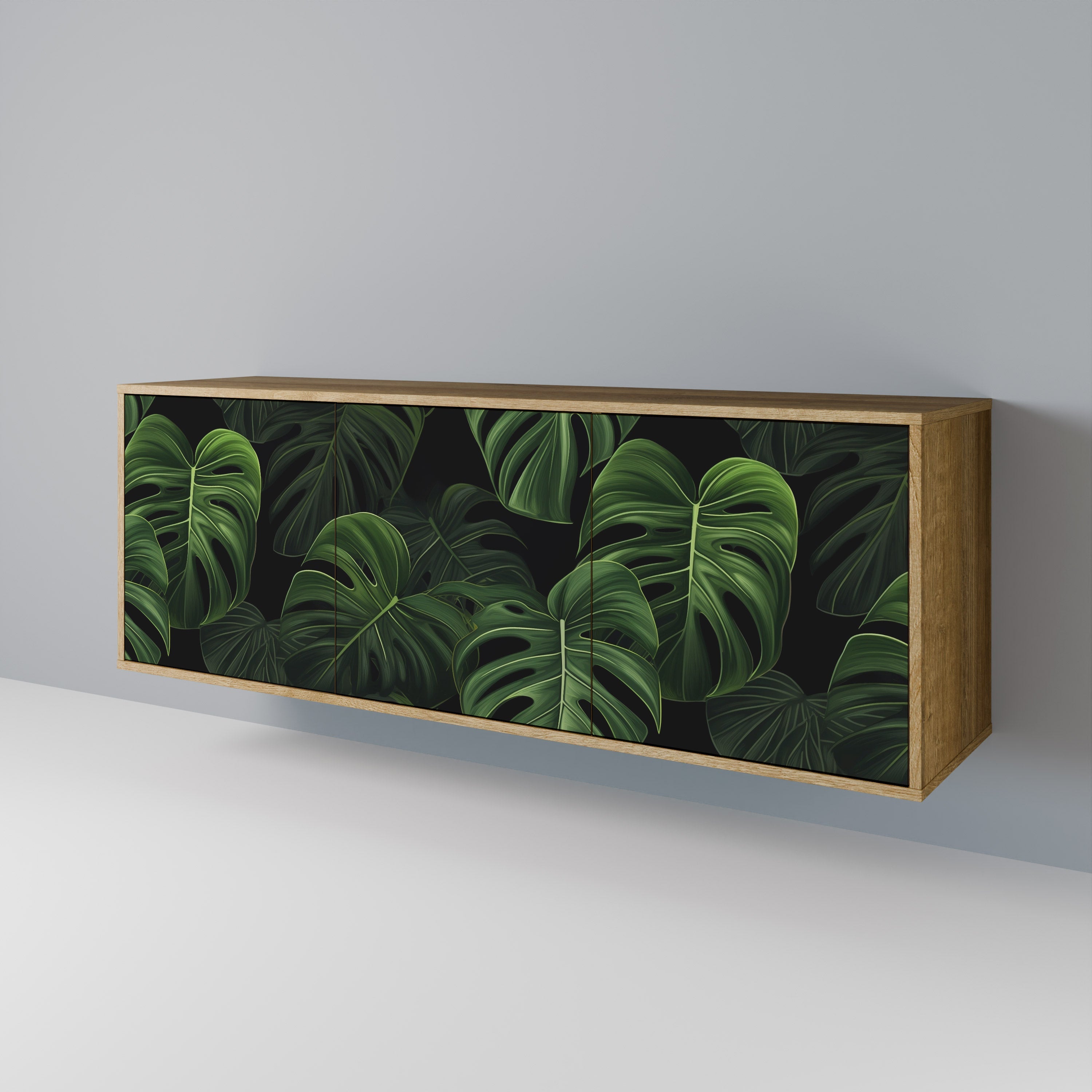 INFINITE MONSTERA 3-türiges Sideboard in Eichenoptik