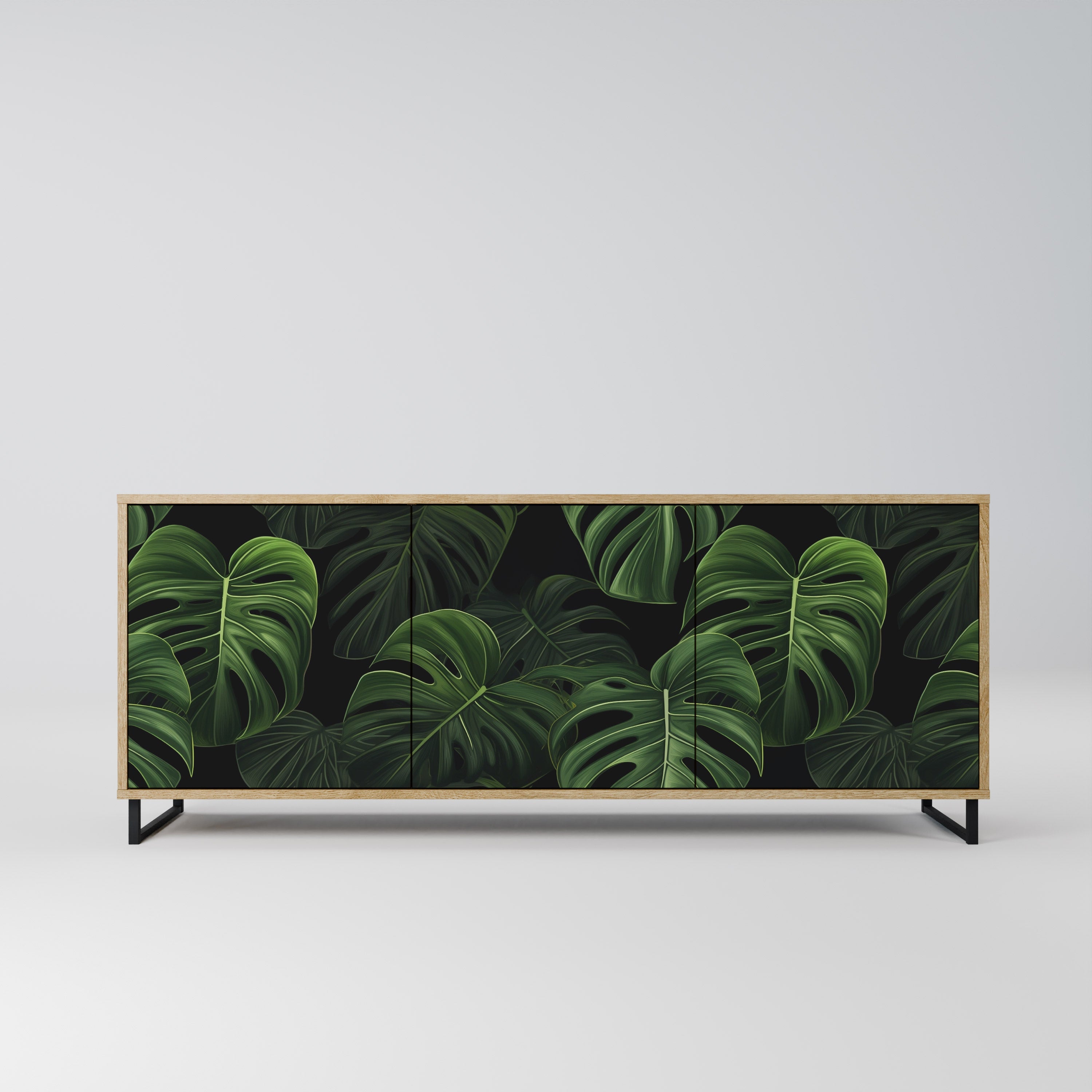 INFINITE MONSTERA 3-türiges Sideboard in Eichenoptik
