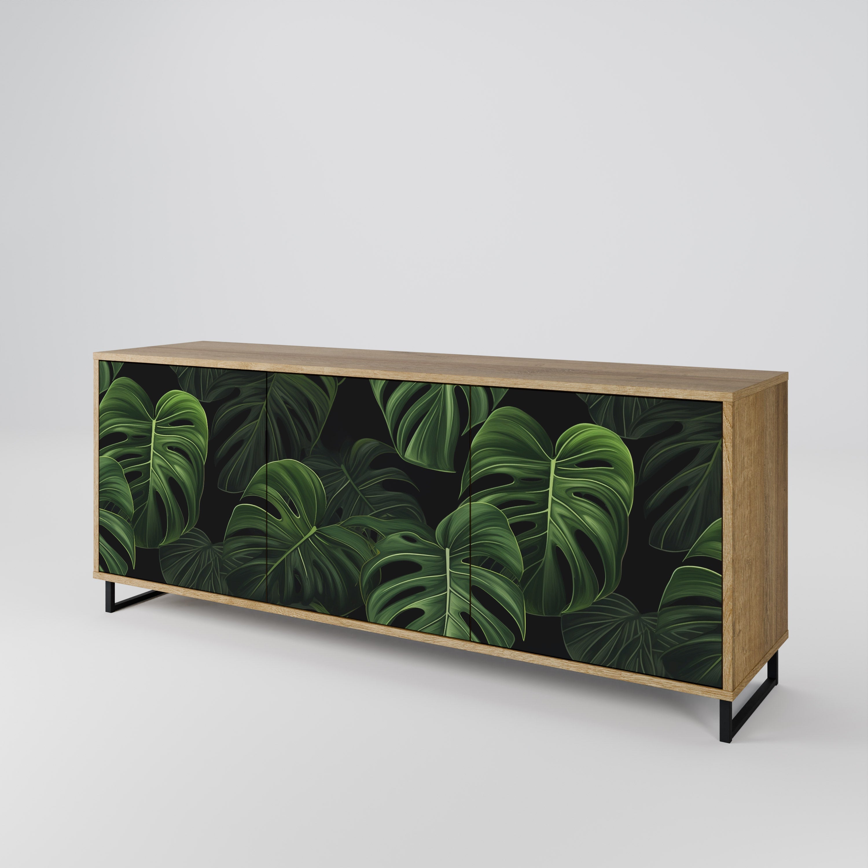 INFINITE MONSTERA 3-türiges Sideboard in Eichenoptik