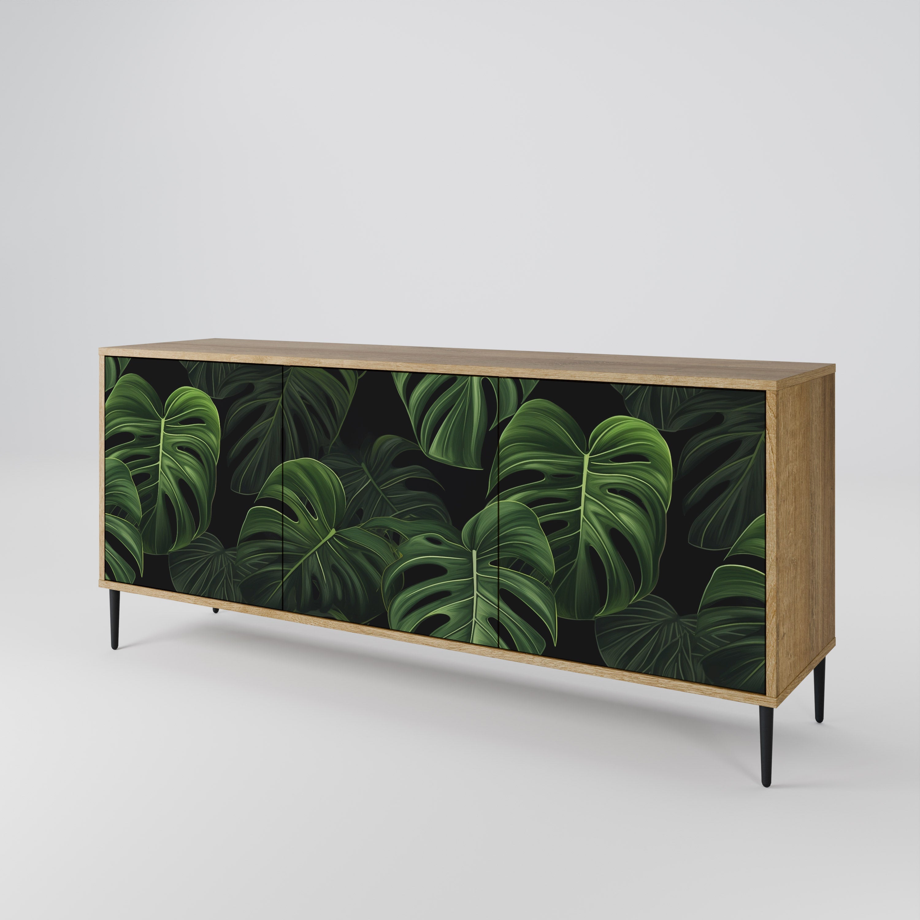 INFINITE MONSTERA 3-türiges Sideboard in Eichenoptik