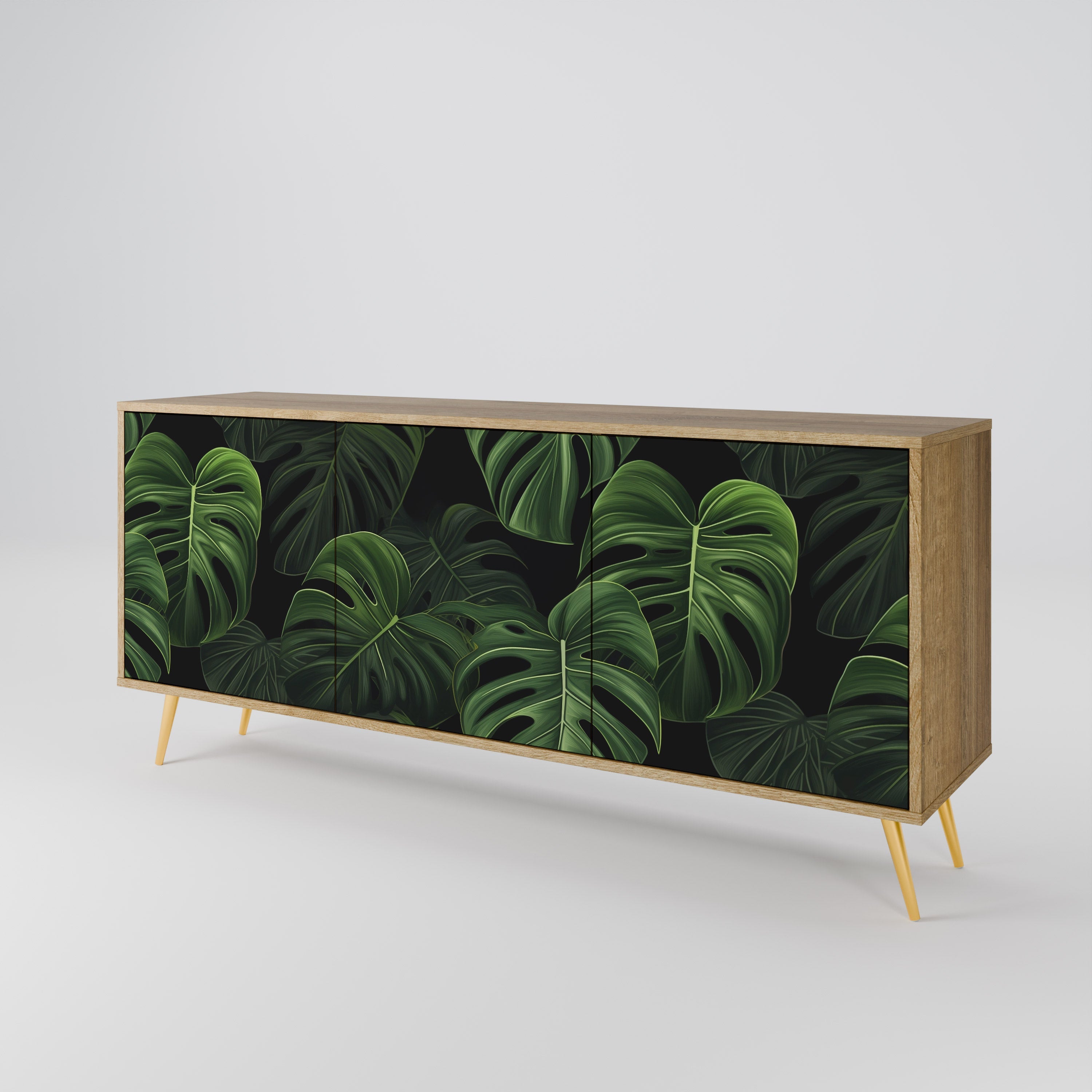 INFINITE MONSTERA 3-türiges Sideboard in Eichenoptik