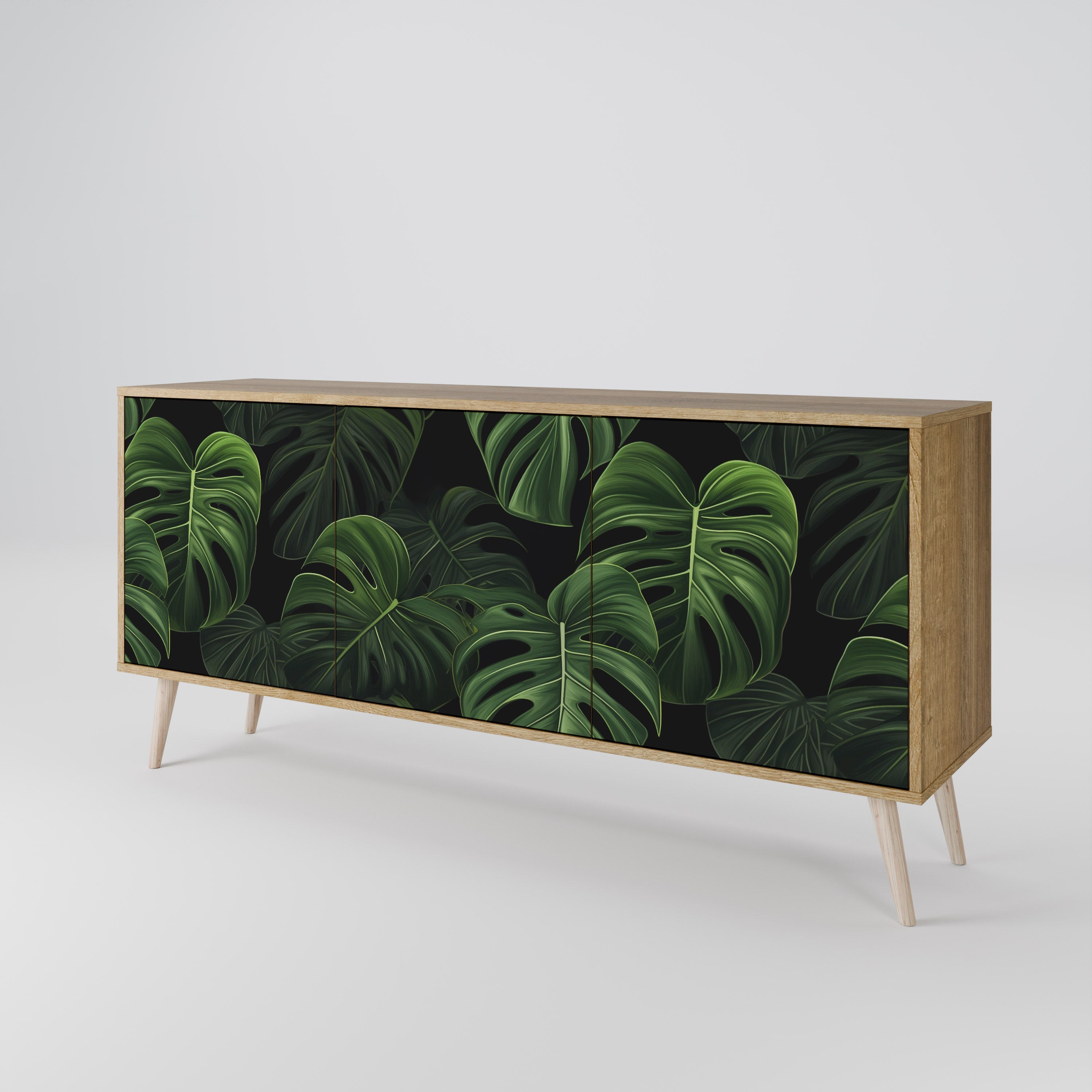 INFINITE MONSTERA 3-türiges Sideboard in Eichenoptik
