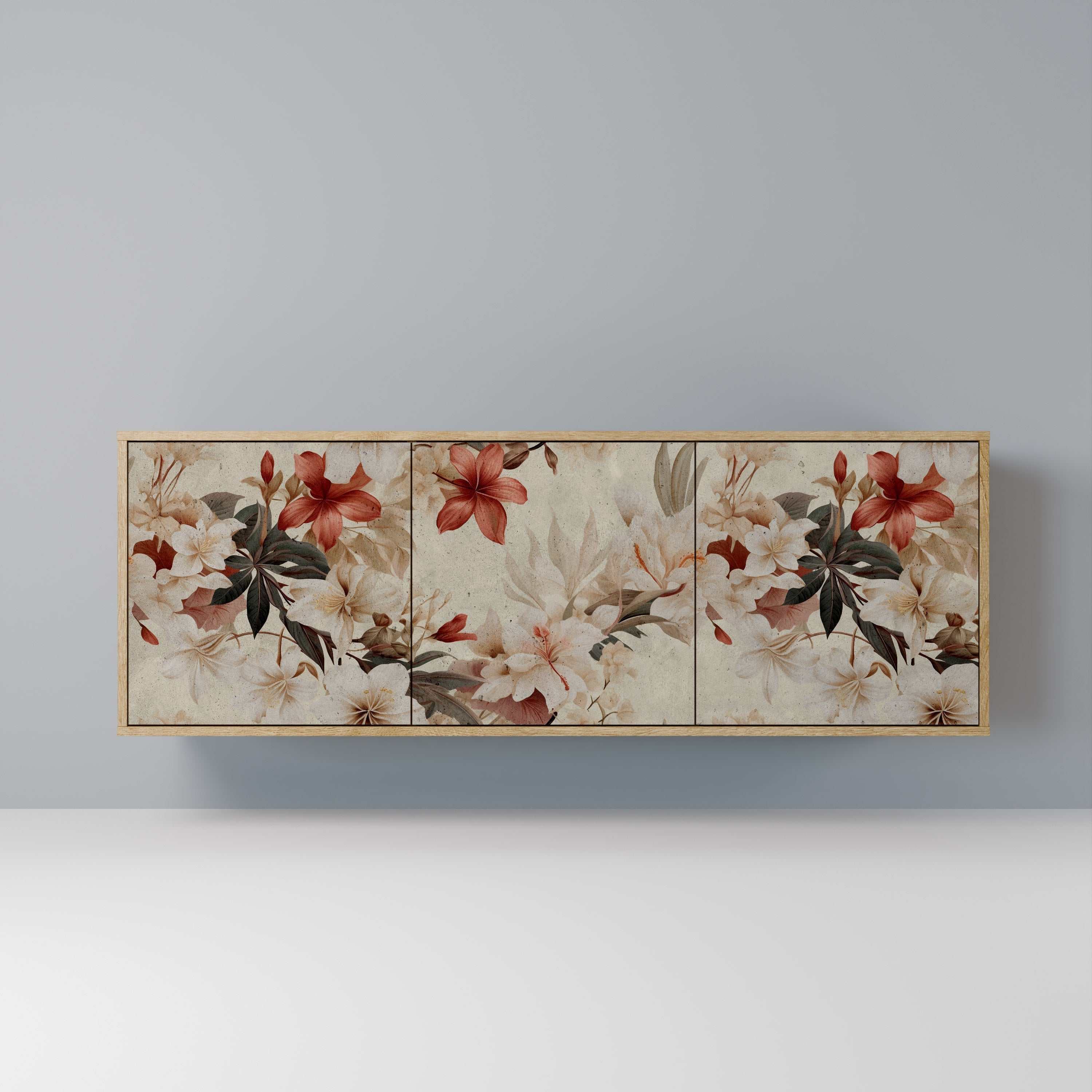 PETAL HARMONY 3-türiges Sideboard in Eichenoptik