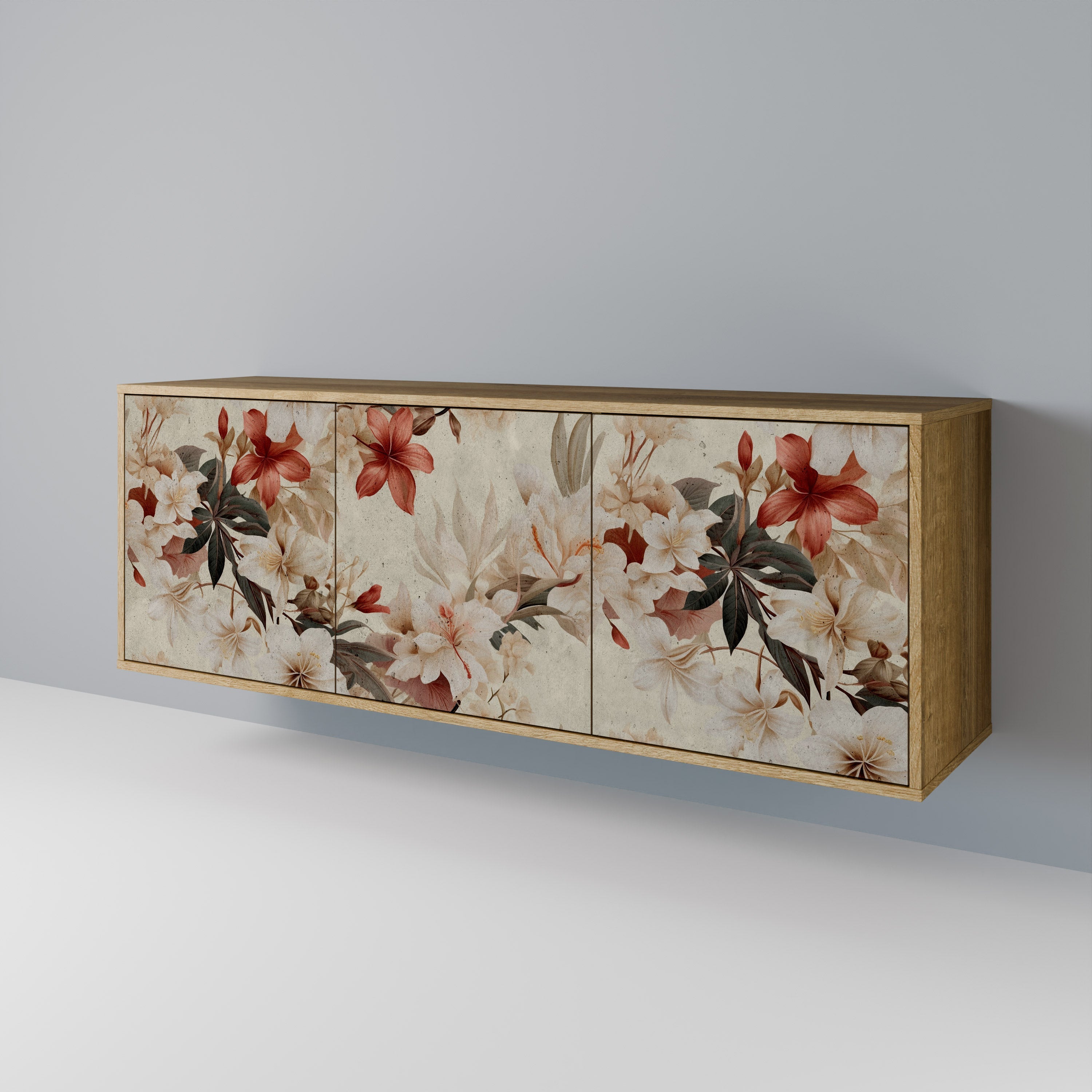 PETAL HARMONY 3-türiges Sideboard in Eichenoptik