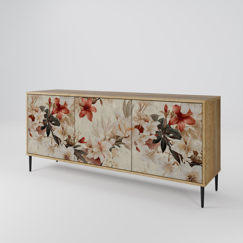 PETAL HARMONY 3-türiges Sideboard in Eichenoptik