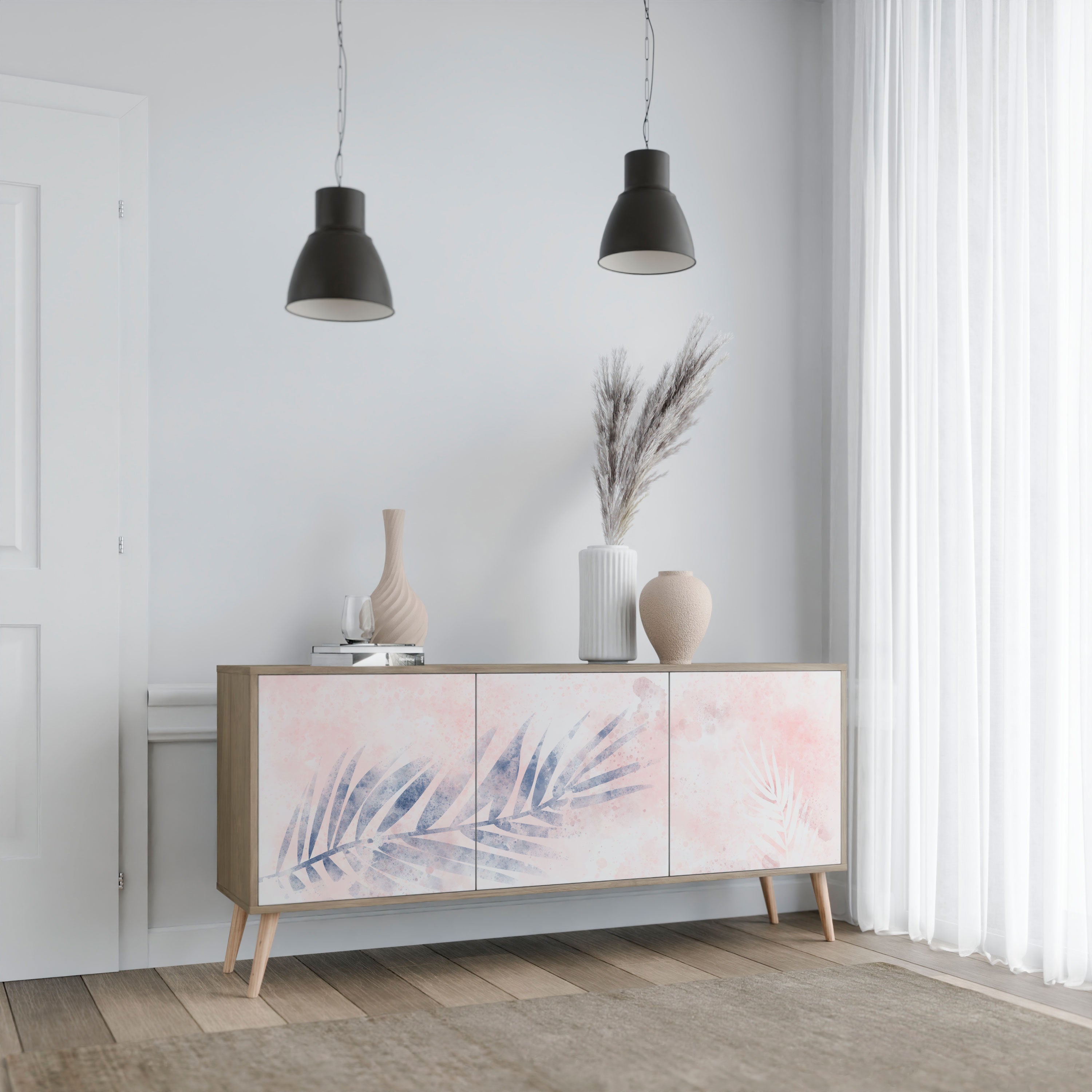 TIMELESS FLOAT 3-türiges Sideboard in Eichenoptik