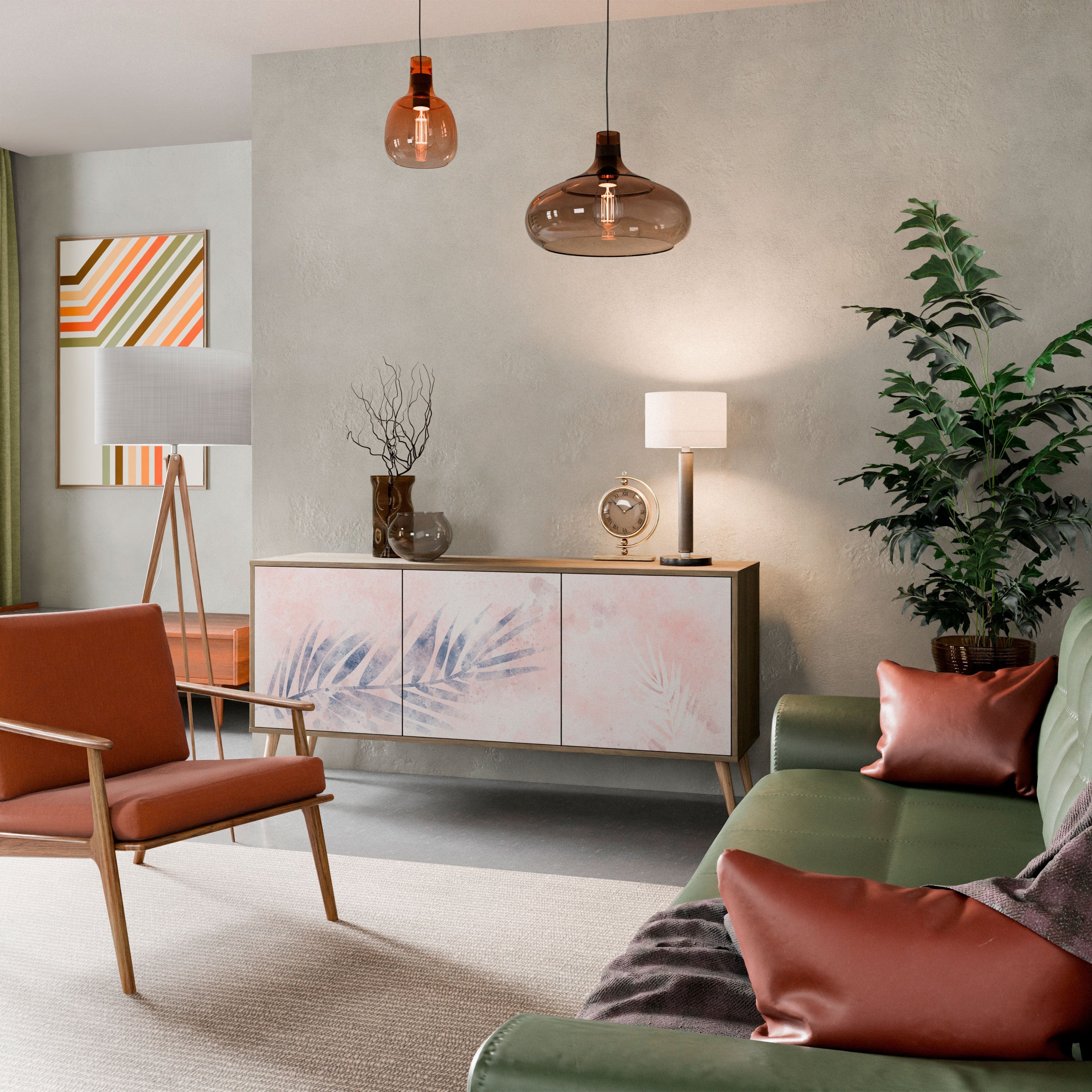TIMELESS FLOAT 3-türiges Sideboard in Eichenoptik