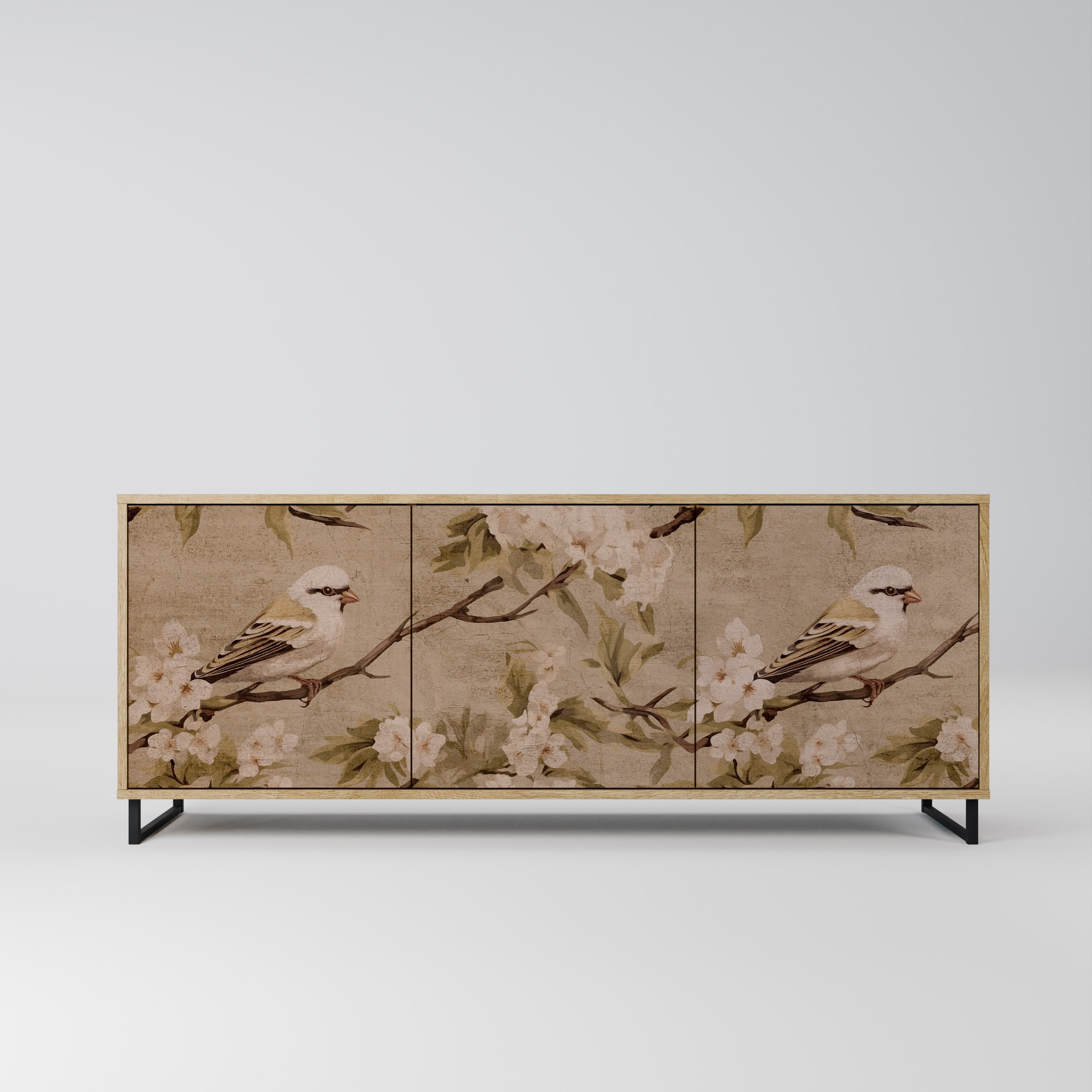 PETAL DISTINGUISH 3-türiges Sideboard in Eichenoptik
