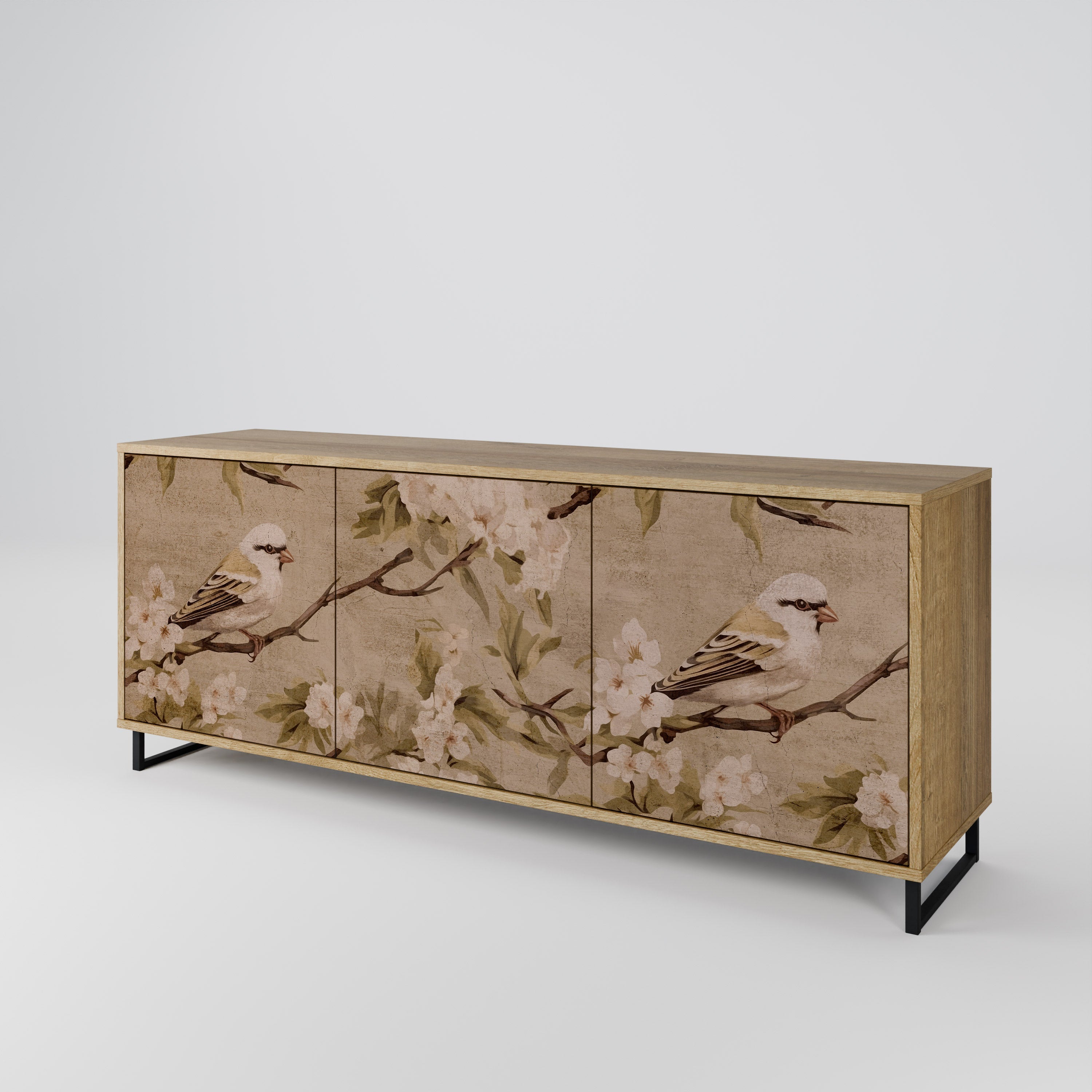 PETAL DISTINGUISH 3-türiges Sideboard in Eichenoptik
