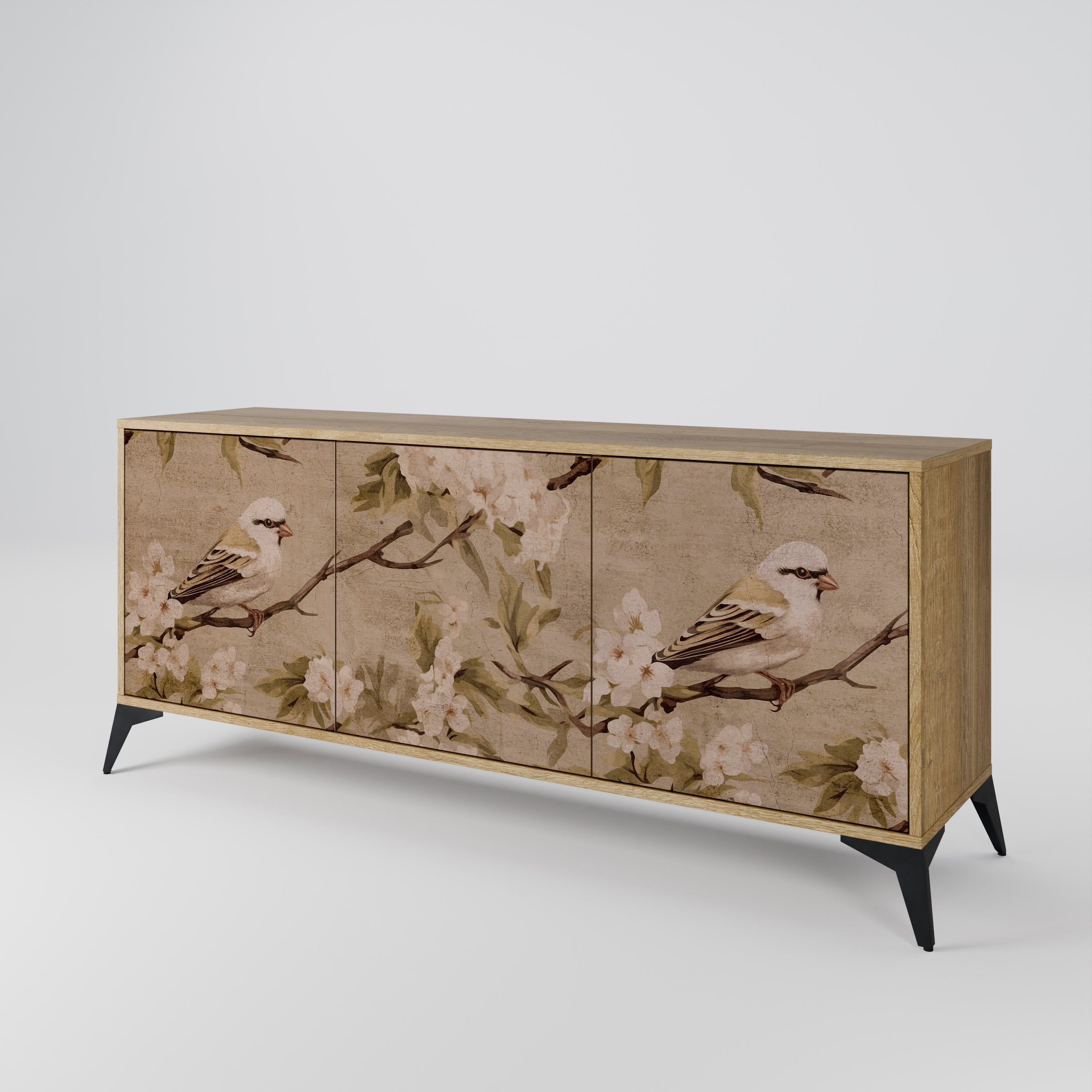 PETAL DISTINGUISH 3-türiges Sideboard in Eichenoptik