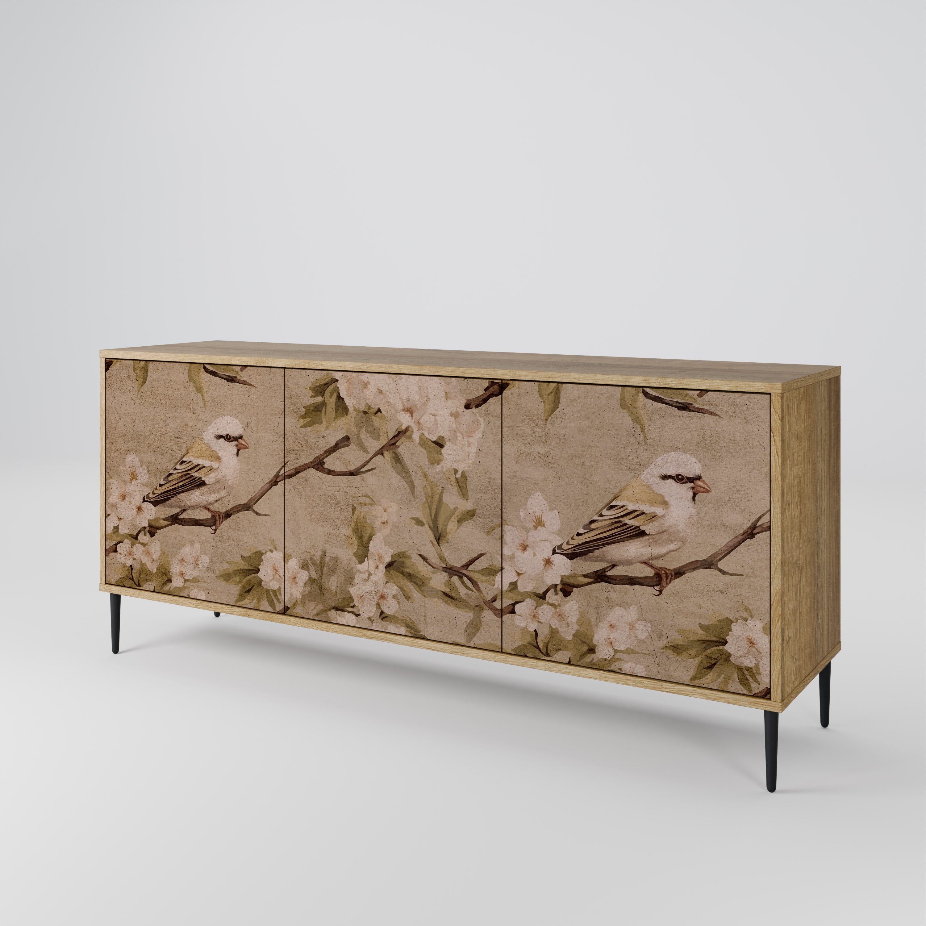 PETAL DISTINGUISH 3-türiges Sideboard in Eichenoptik