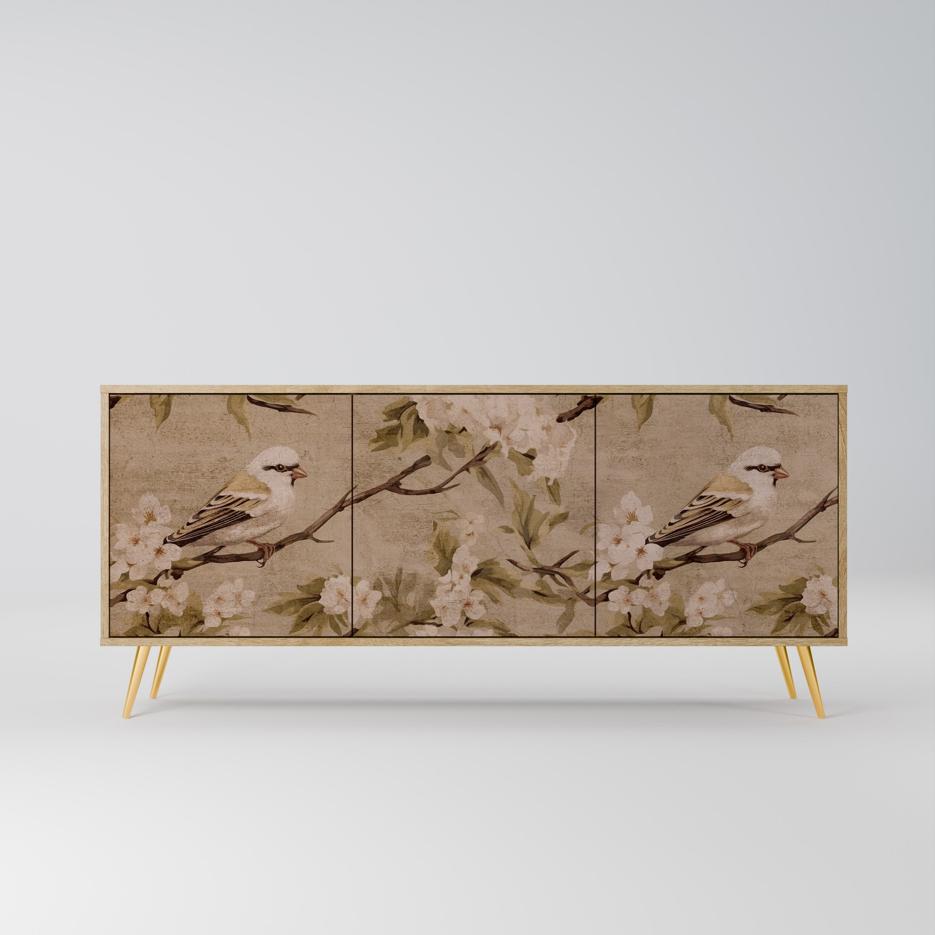 PETAL DISTINGUISH 3-türiges Sideboard in Eichenoptik