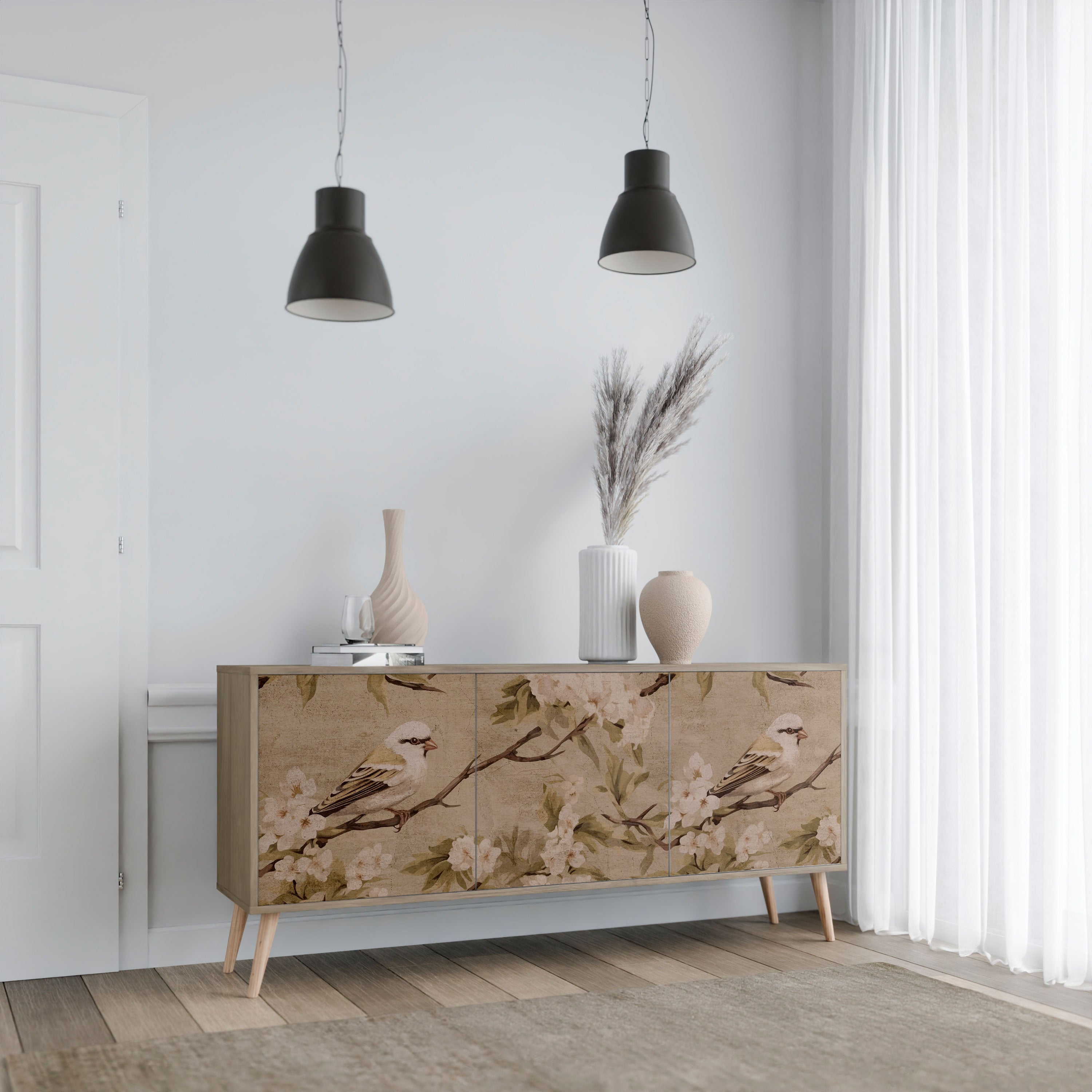 PETAL DISTINGUISH 3-türiges Sideboard in Eichenoptik