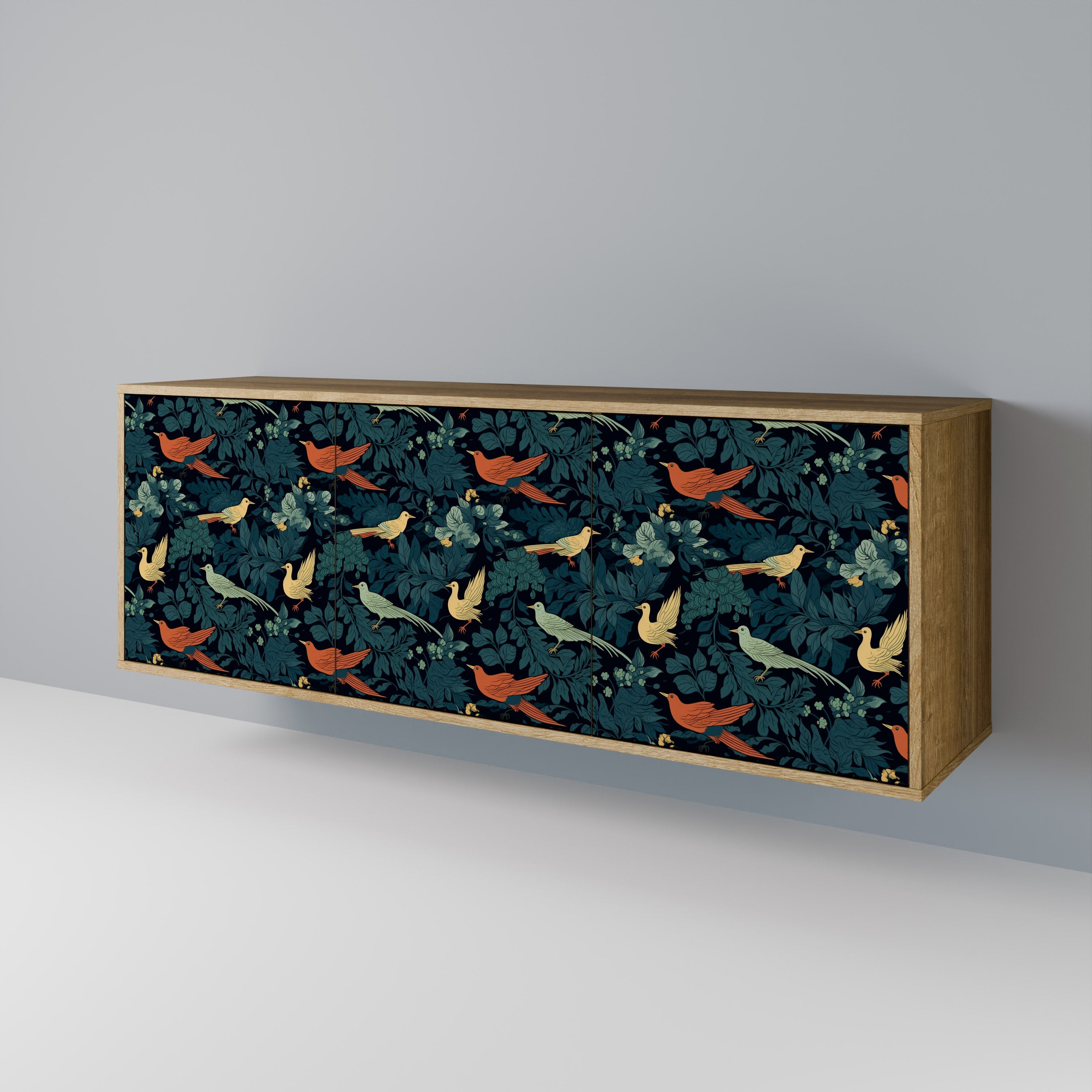 FOWL ORNAMENT 3-türiges Sideboard in Eichenoptik