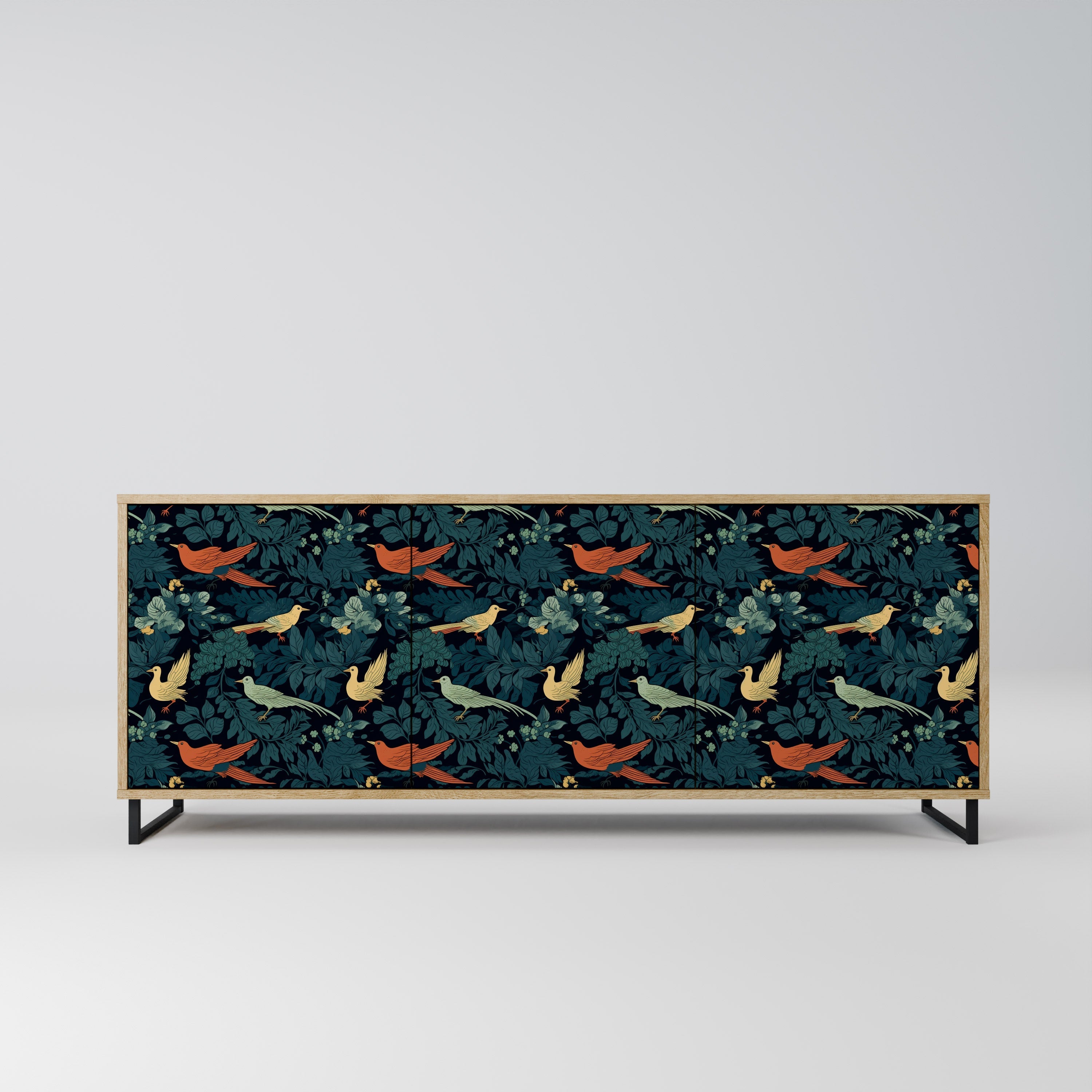 FOWL ORNAMENT 3-türiges Sideboard in Eichenoptik