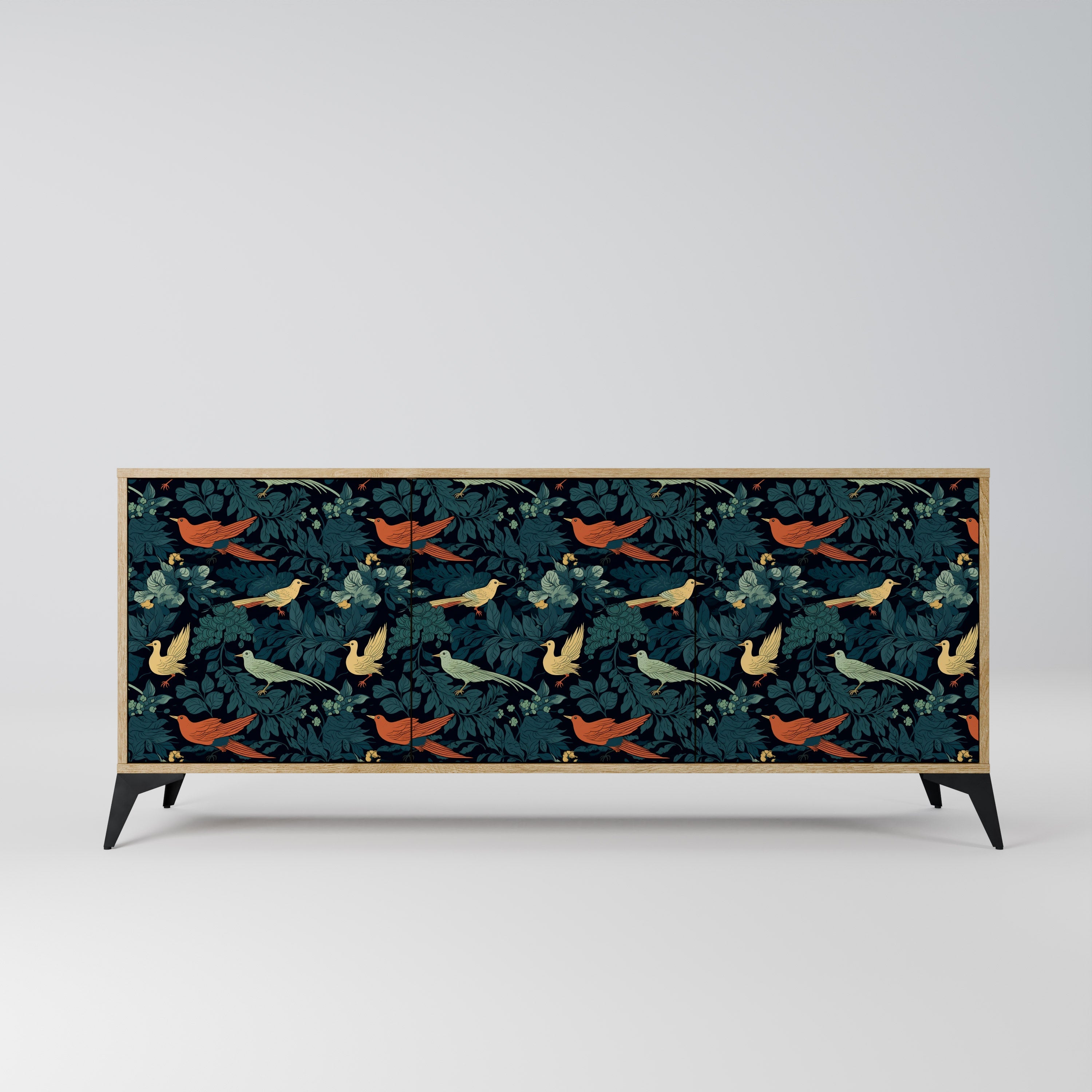 FOWL ORNAMENT 3-türiges Sideboard in Eichenoptik