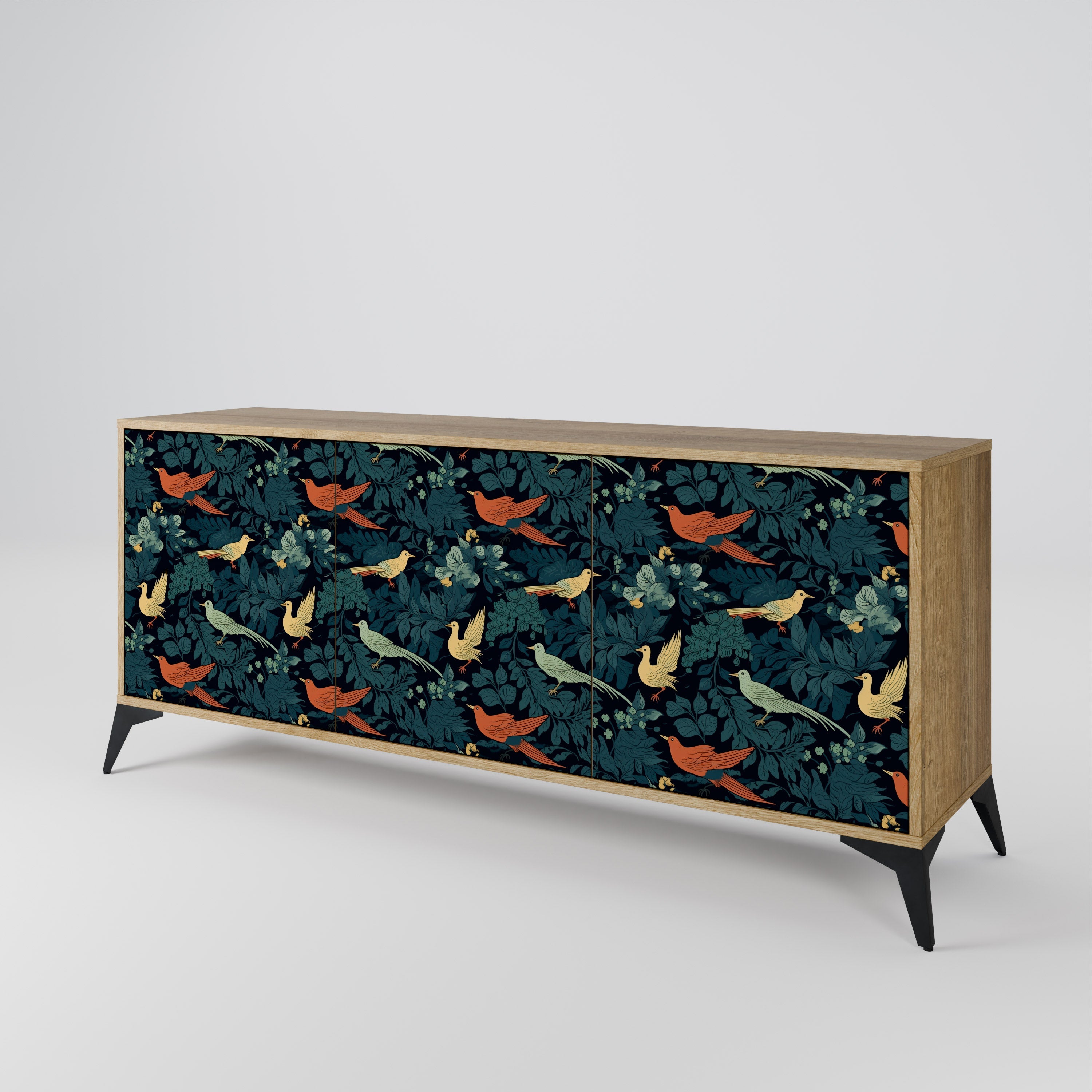 FOWL ORNAMENT 3-türiges Sideboard in Eichenoptik