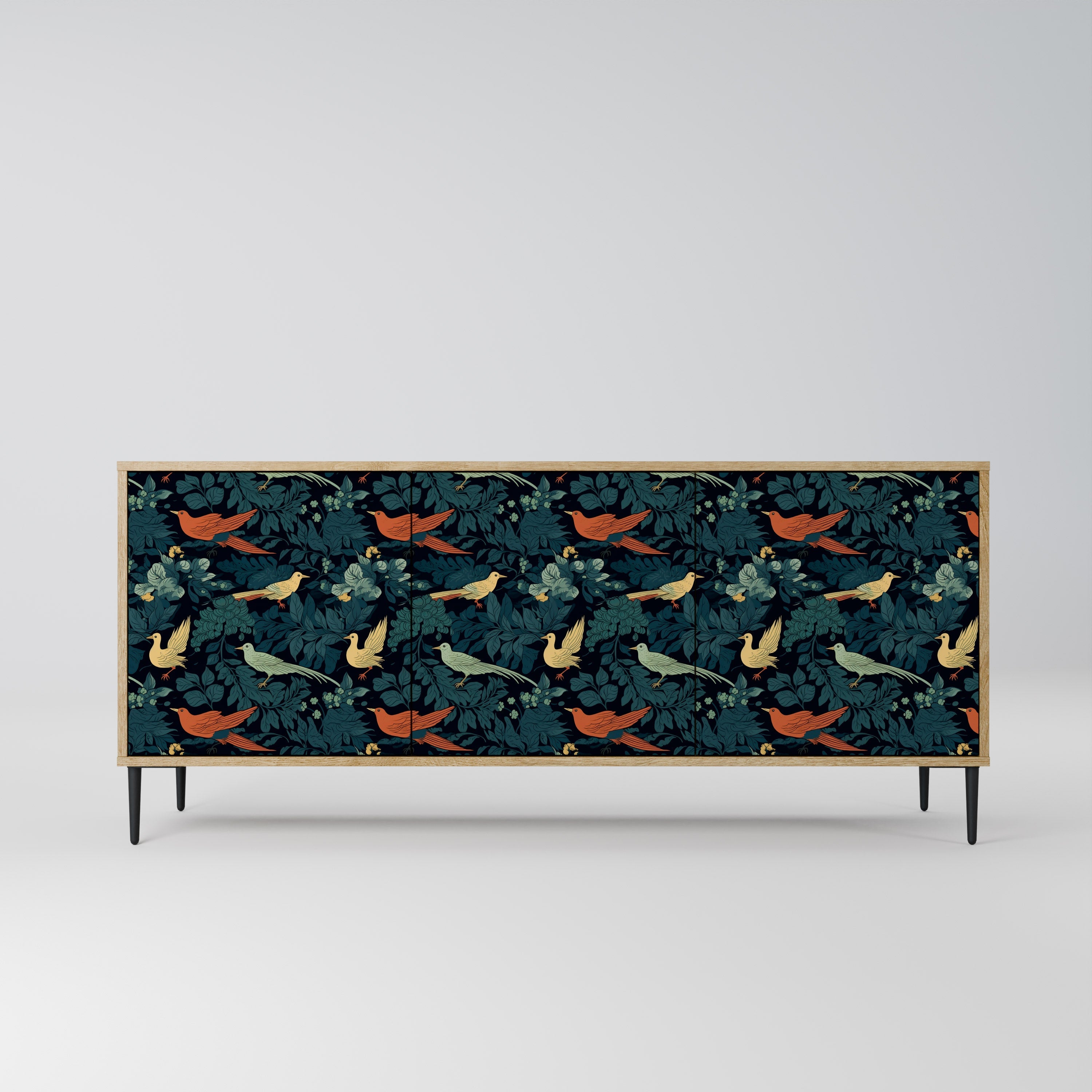FOWL ORNAMENT 3-türiges Sideboard in Eichenoptik