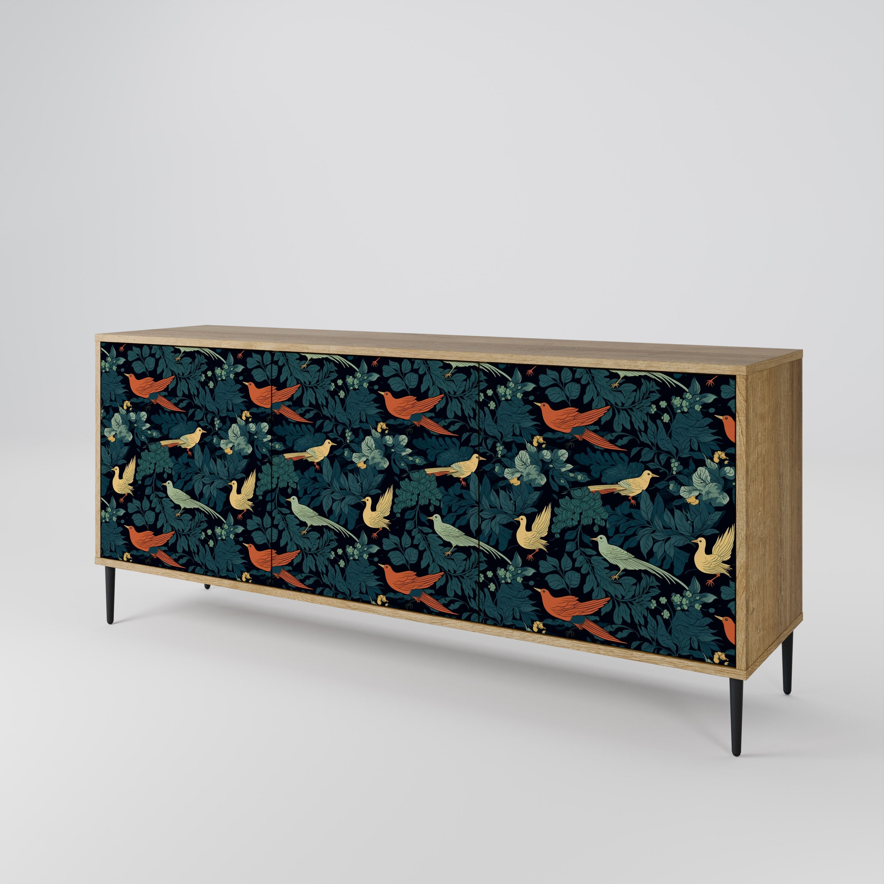FOWL ORNAMENT 3-türiges Sideboard in Eichenoptik