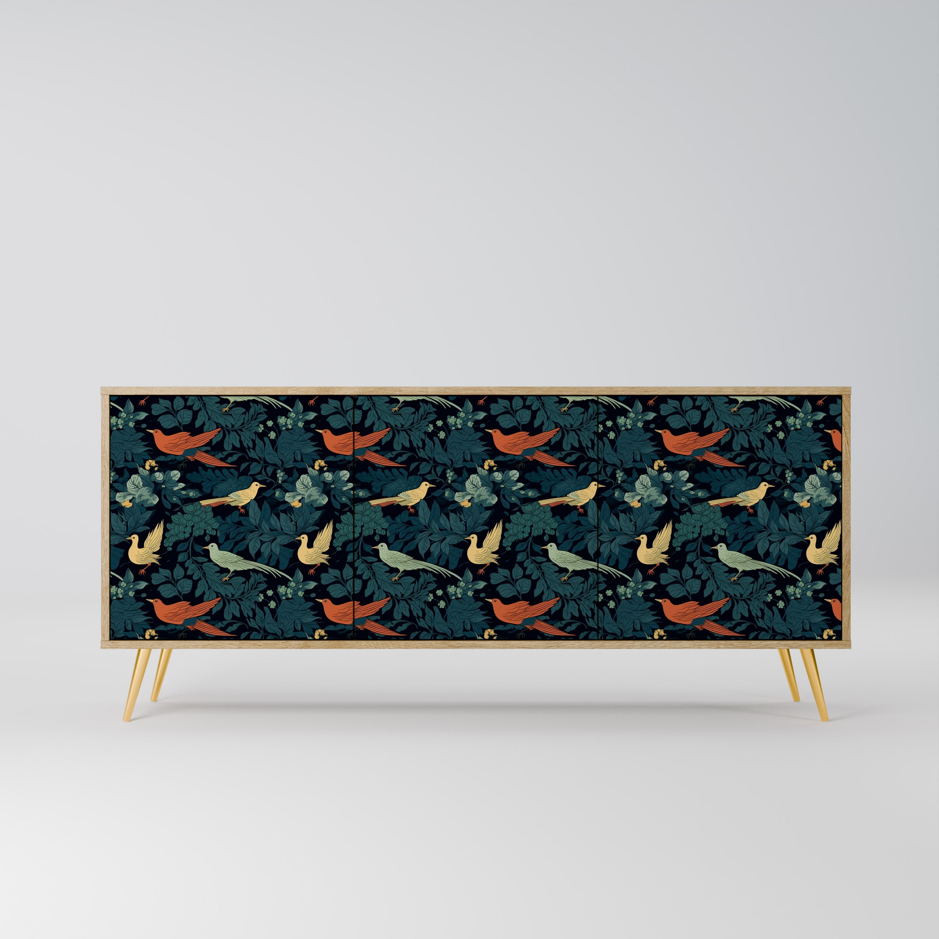 FOWL ORNAMENT 3-türiges Sideboard in Eichenoptik