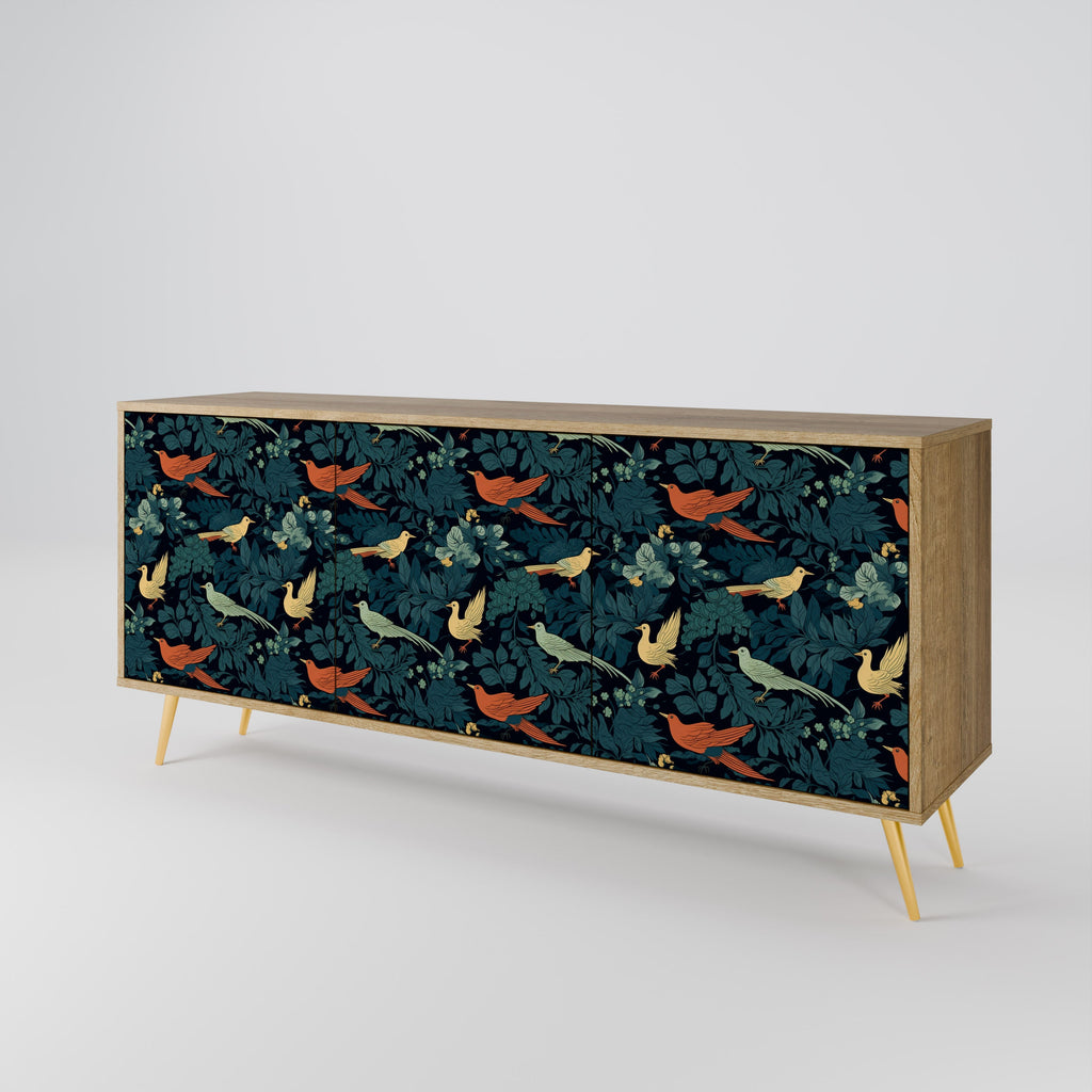 FOWL ORNAMENT 3-türiges Sideboard in Eichenoptik