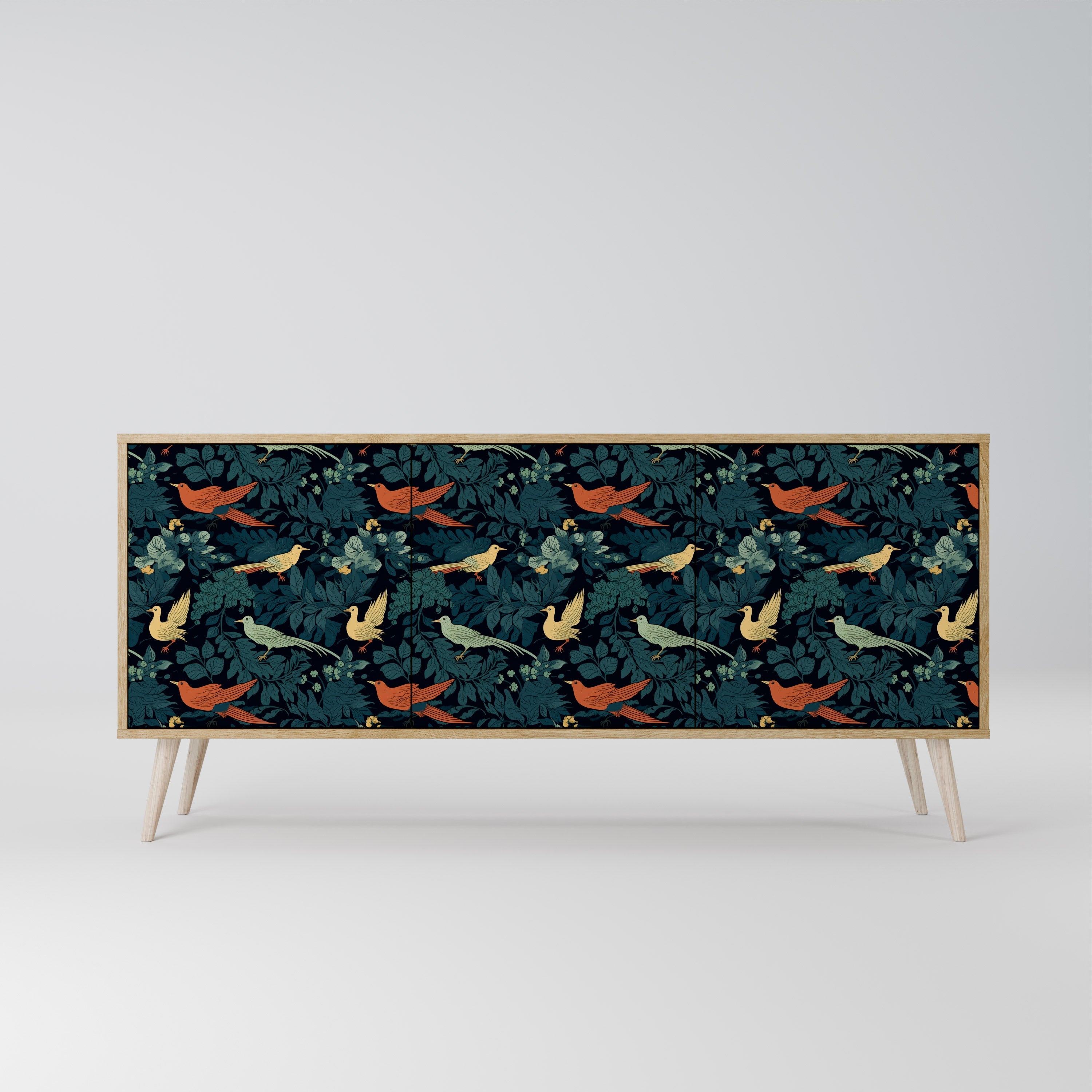 FOWL ORNAMENT 3-türiges Sideboard in Eichenoptik