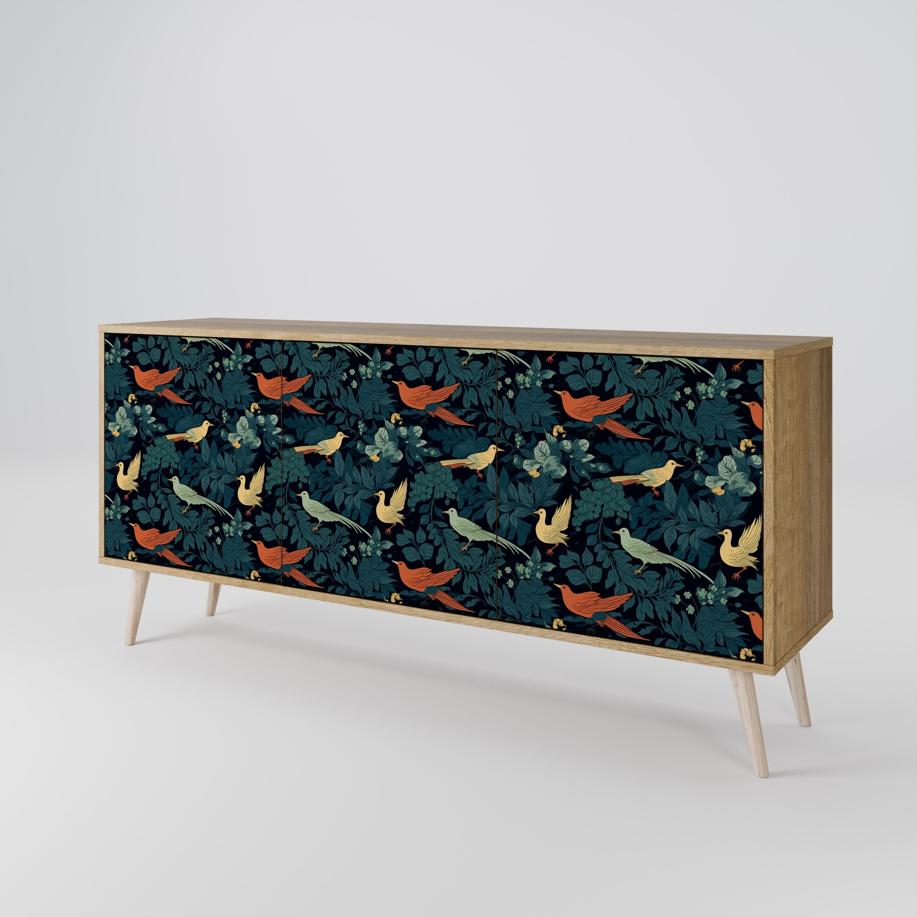 FOWL ORNAMENT 3-türiges Sideboard in Eichenoptik