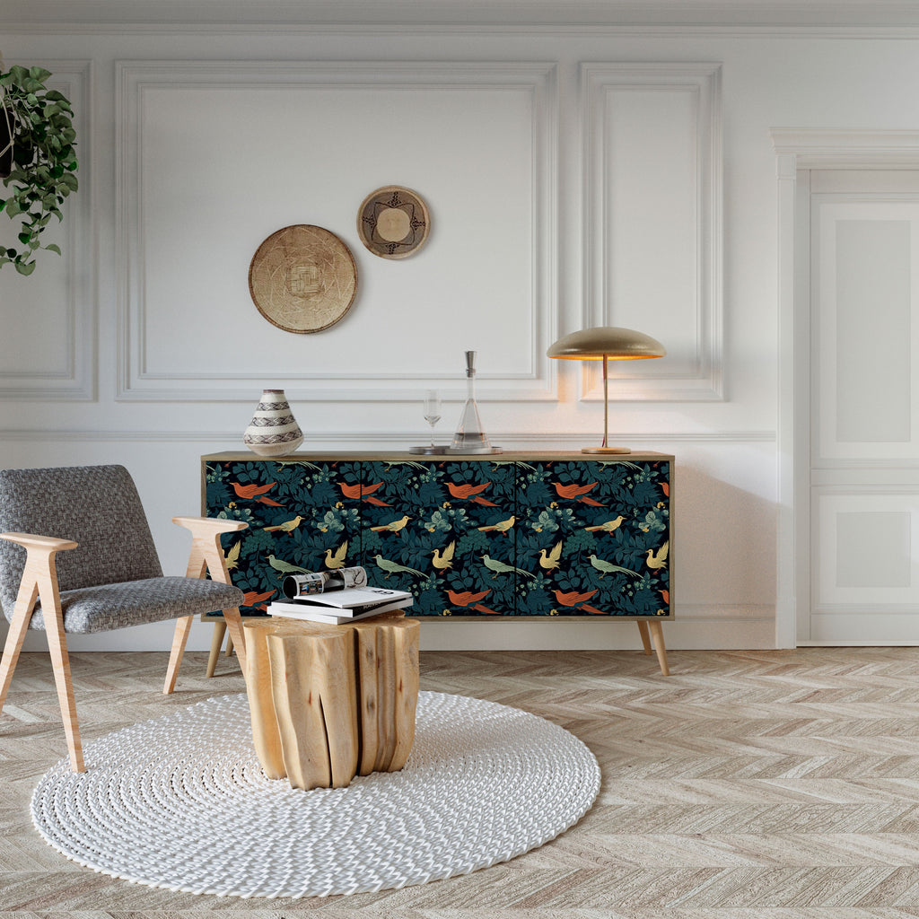 FOWL ORNAMENT 3-türiges Sideboard in Eichenoptik
