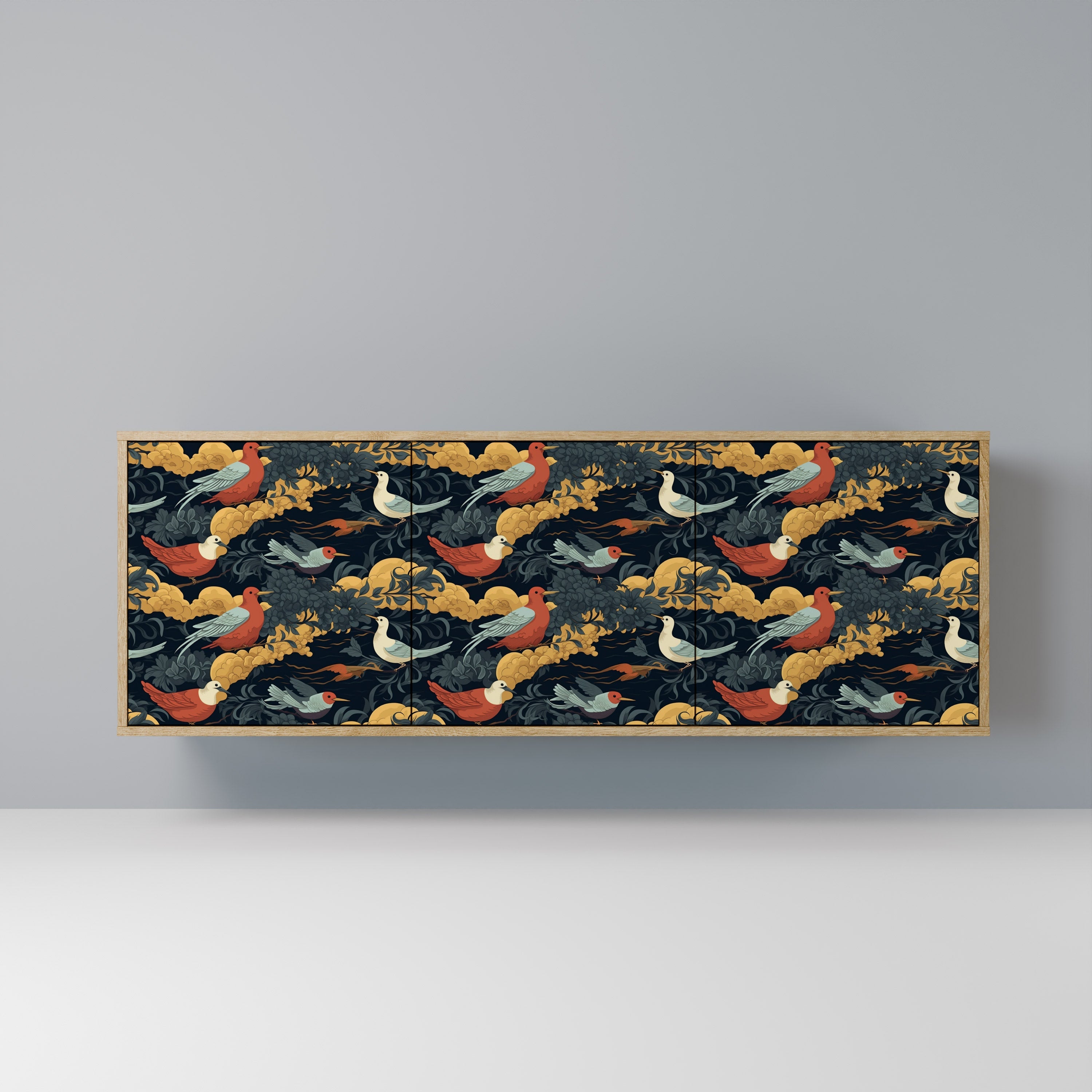 FOWLY DAZE 3-türiges Sideboard in Eichenoptik