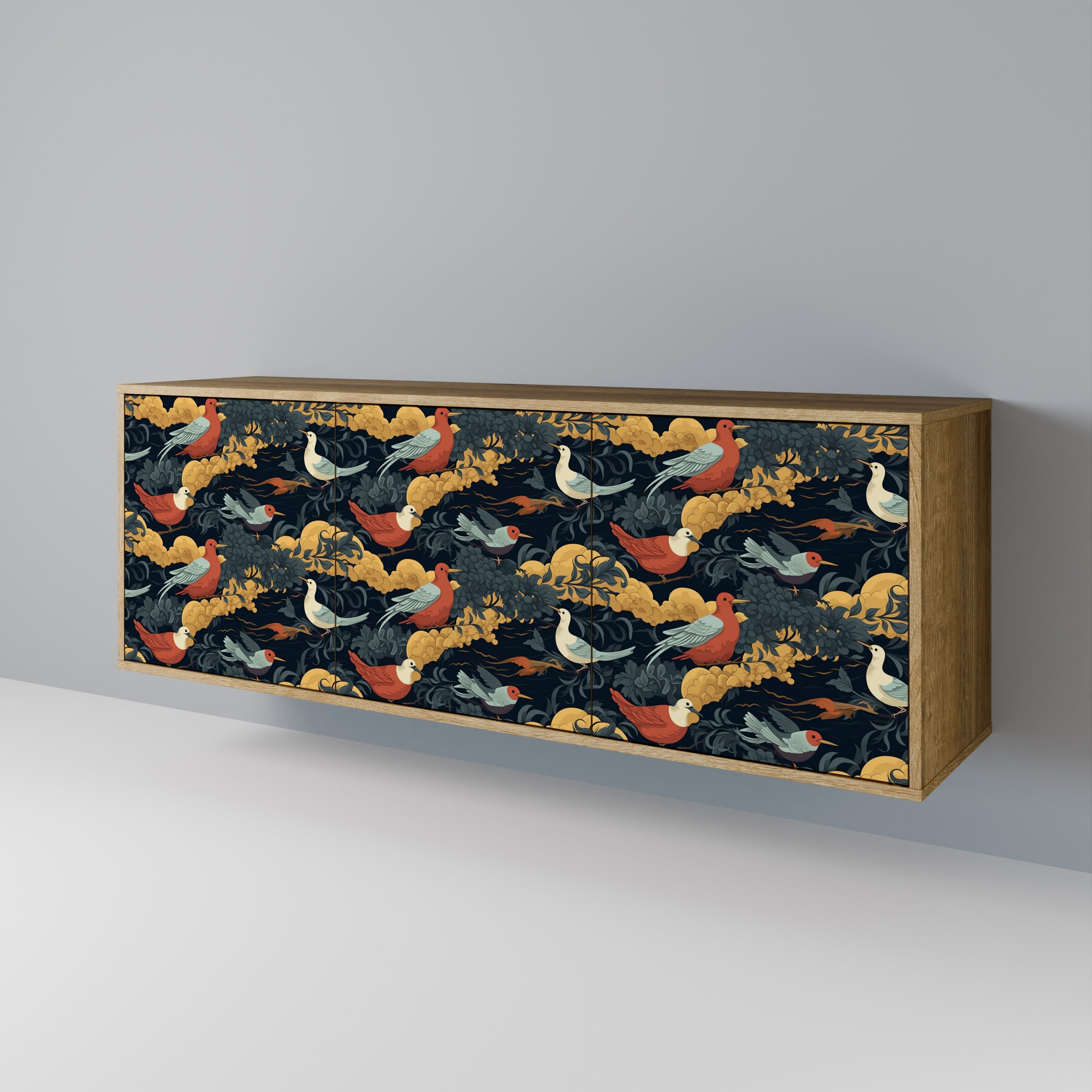 FOWLY DAZE 3-türiges Sideboard in Eichenoptik
