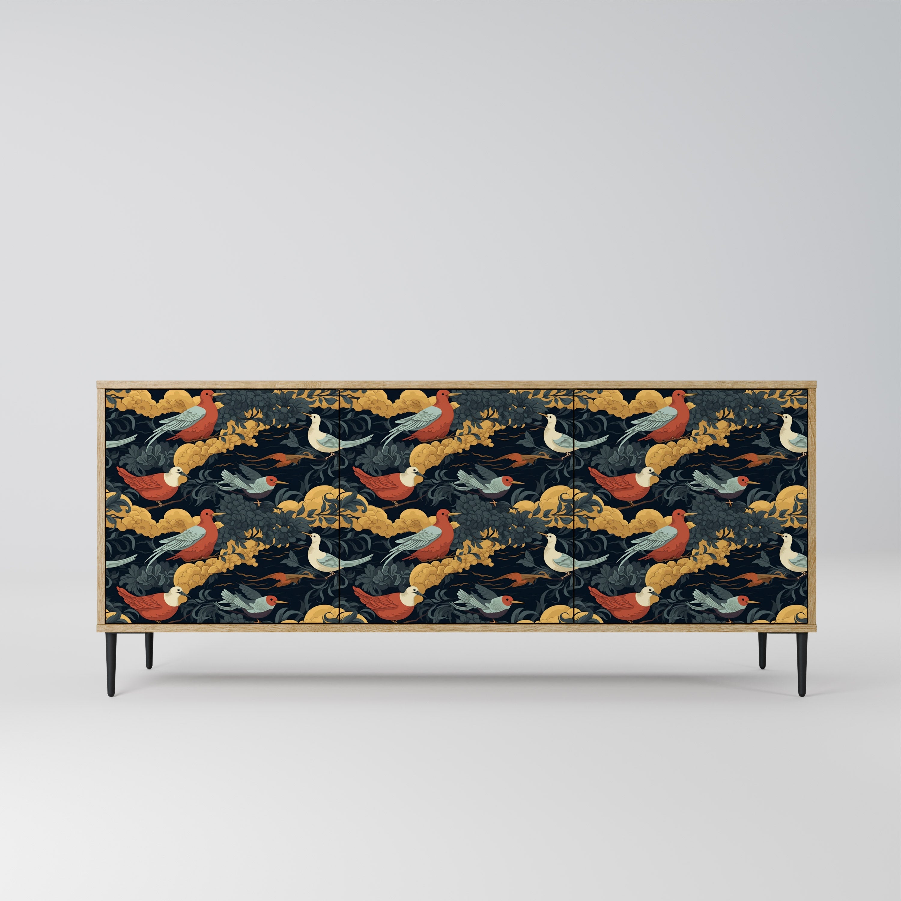FOWLY DAZE 3-türiges Sideboard in Eichenoptik